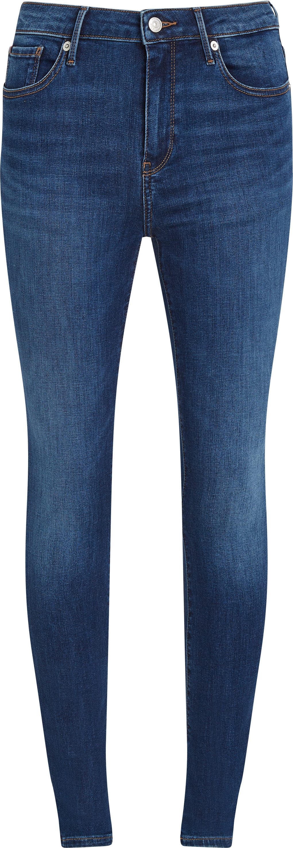 Tommy Hilfiger Skinny fit jeans COMO Skinny Regular Waist met logo-badge, in enkel-lengte