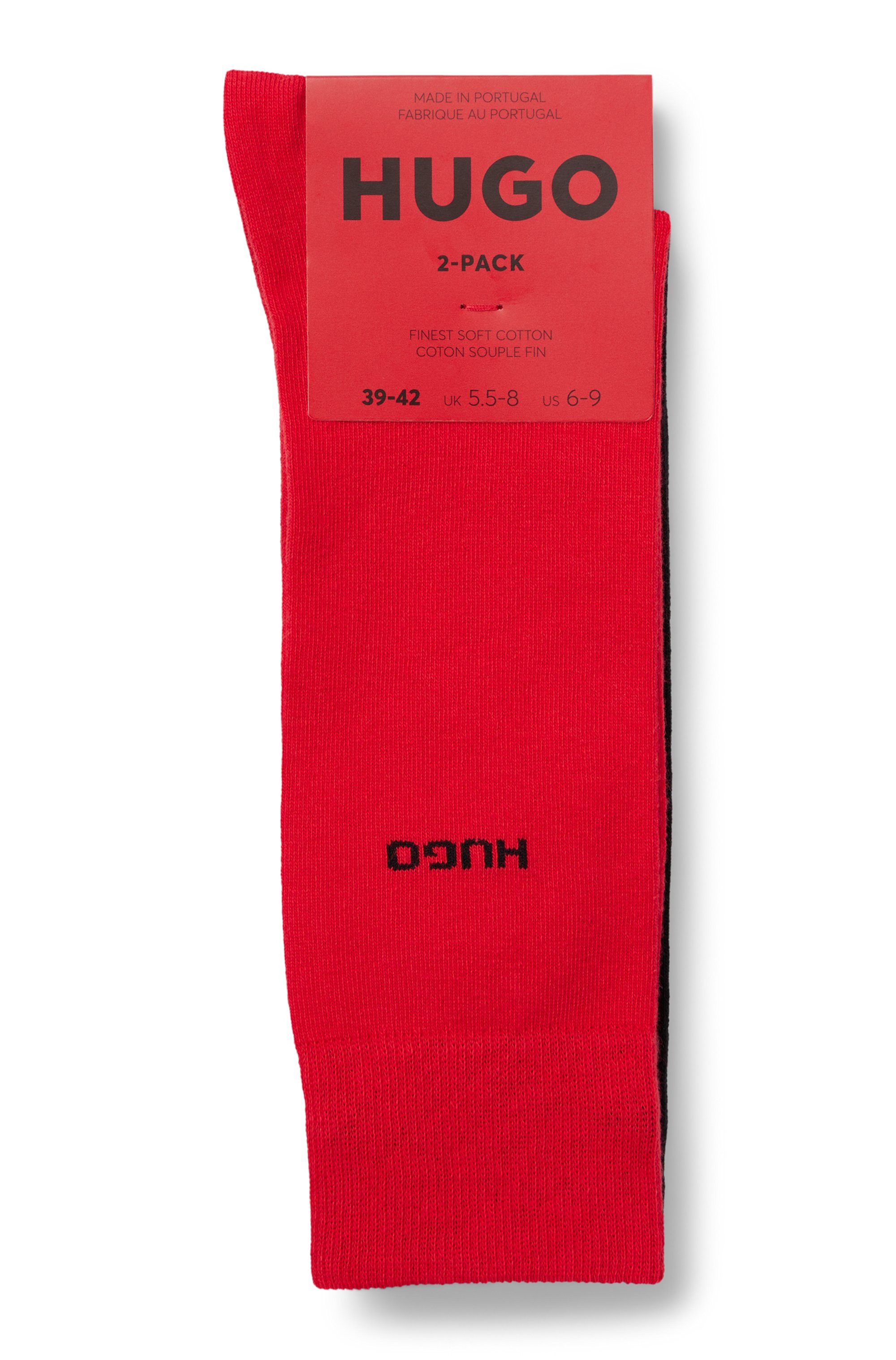 HUGO underwear Business-sokken 2P RS Uni CC met contrasterende hugo logo-opschrift (2 paar, Set van 2)