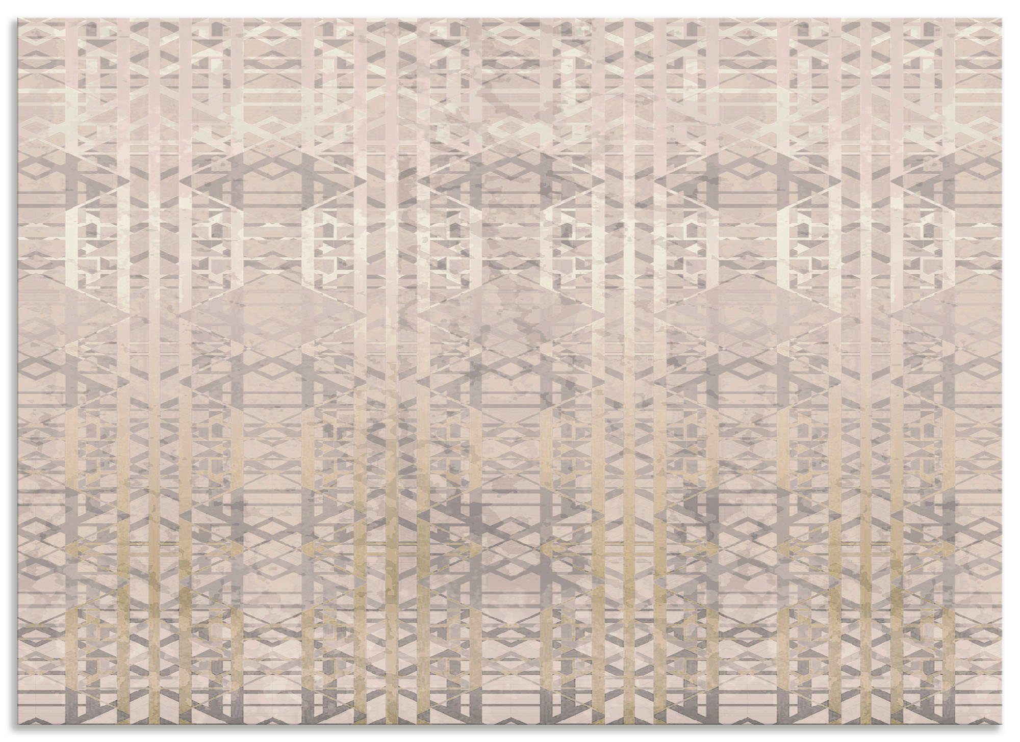Artland Keukenwand Motief Aluminium spatscherm met plakband, gemakkelijke montage keukenwanden maat 70 cm x 50 cm beige