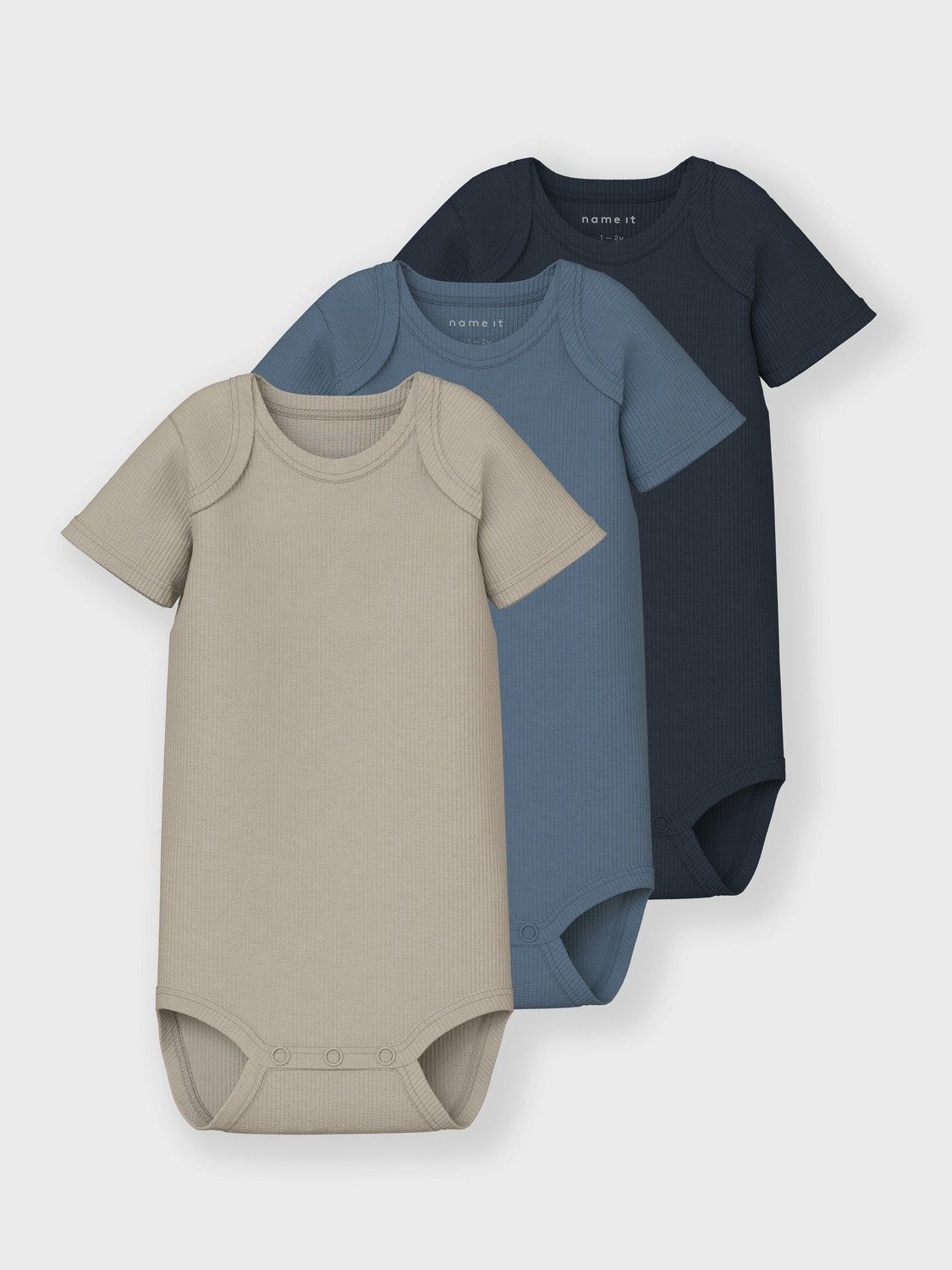 Name It Body met korte mouwen NBNBODY 3P SS SOLID RIB NOOS (set 3-delig)