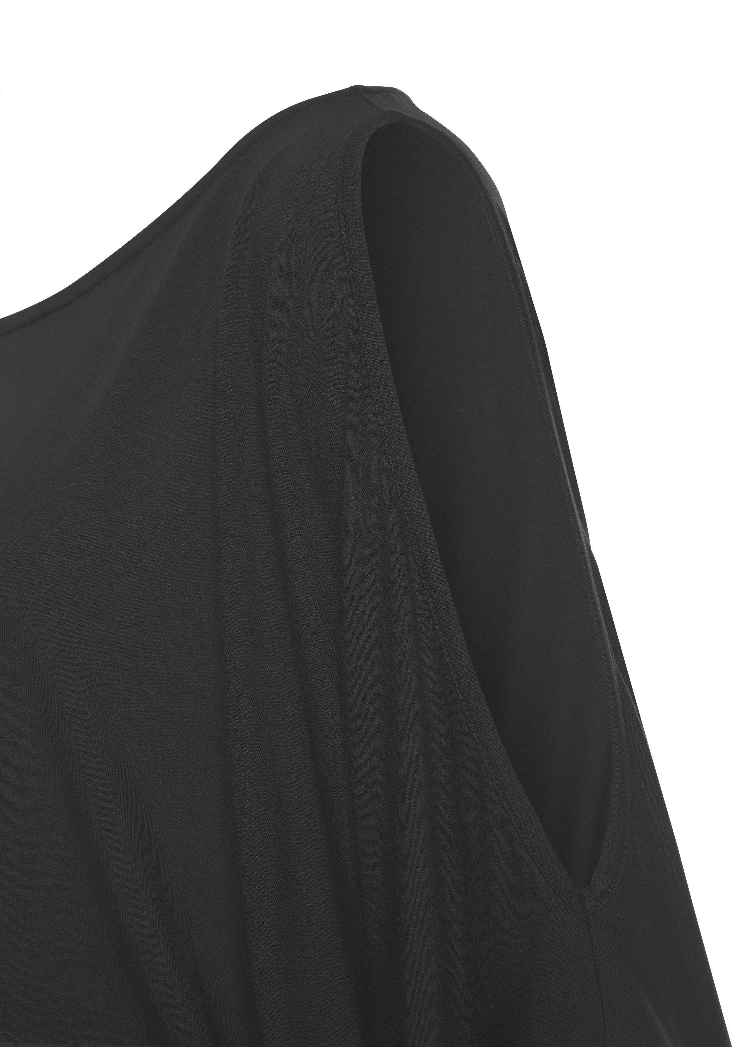 Buffalo Jerseyjurk met splitten bij de mouwen, zomers, elegant (Met bindstrik)