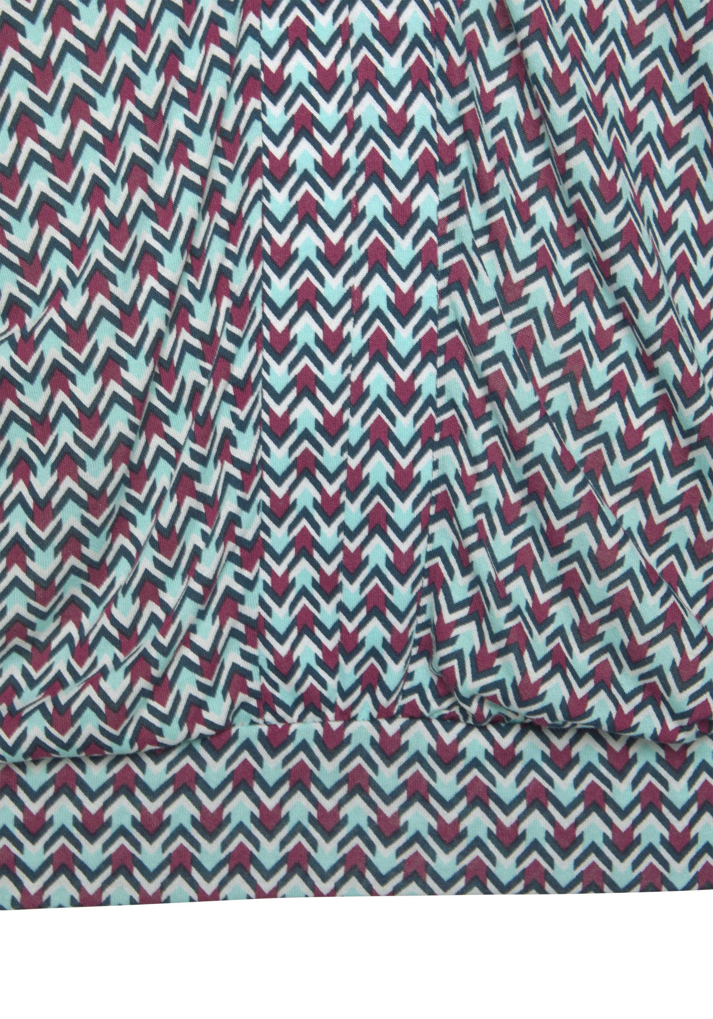 Buffalo Strandshirt V-hals en 3/4 mouwen, blouseshirt, casual-elegant