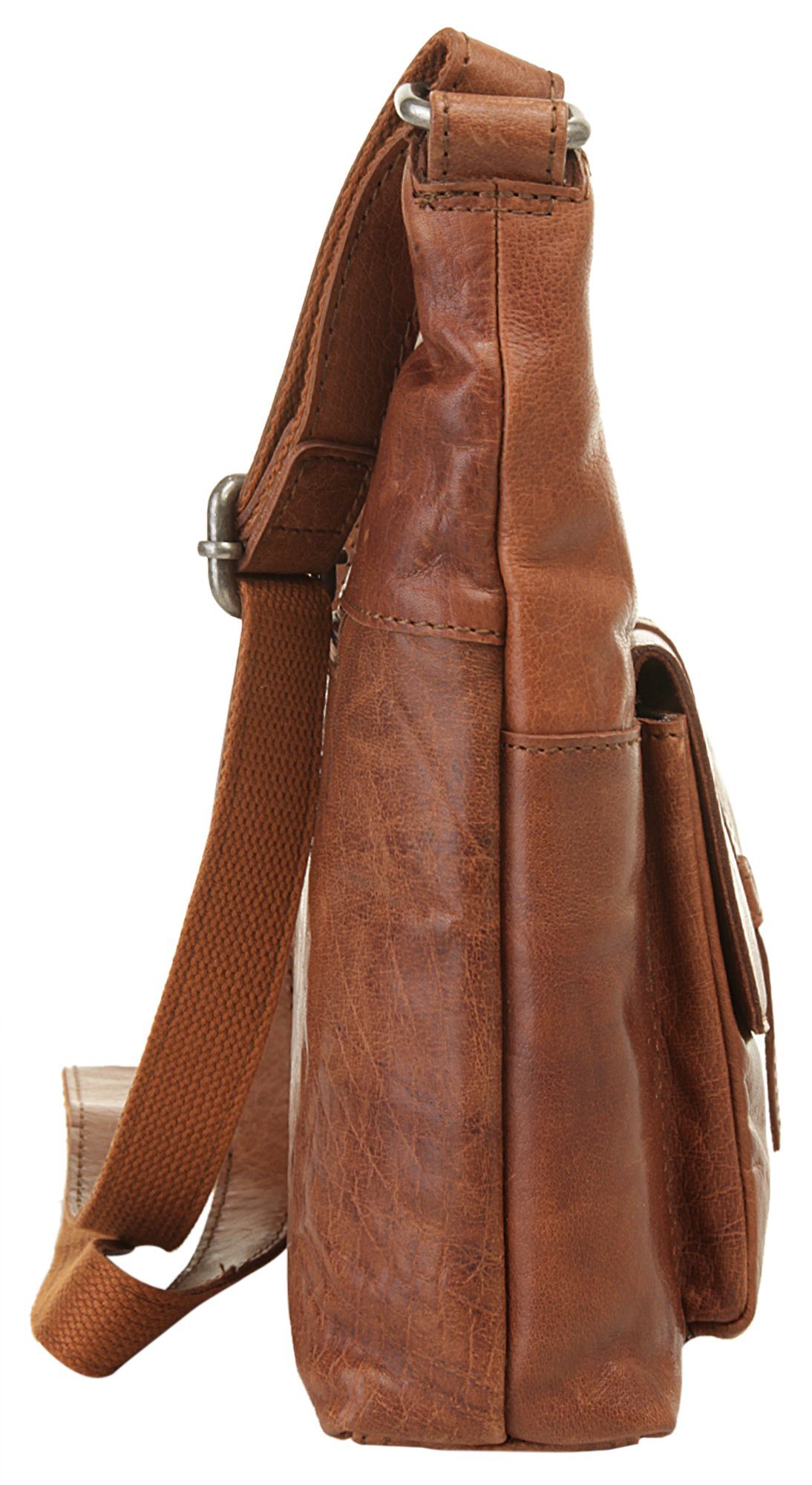 Spikes & Sparrow Schoudertas echt leder