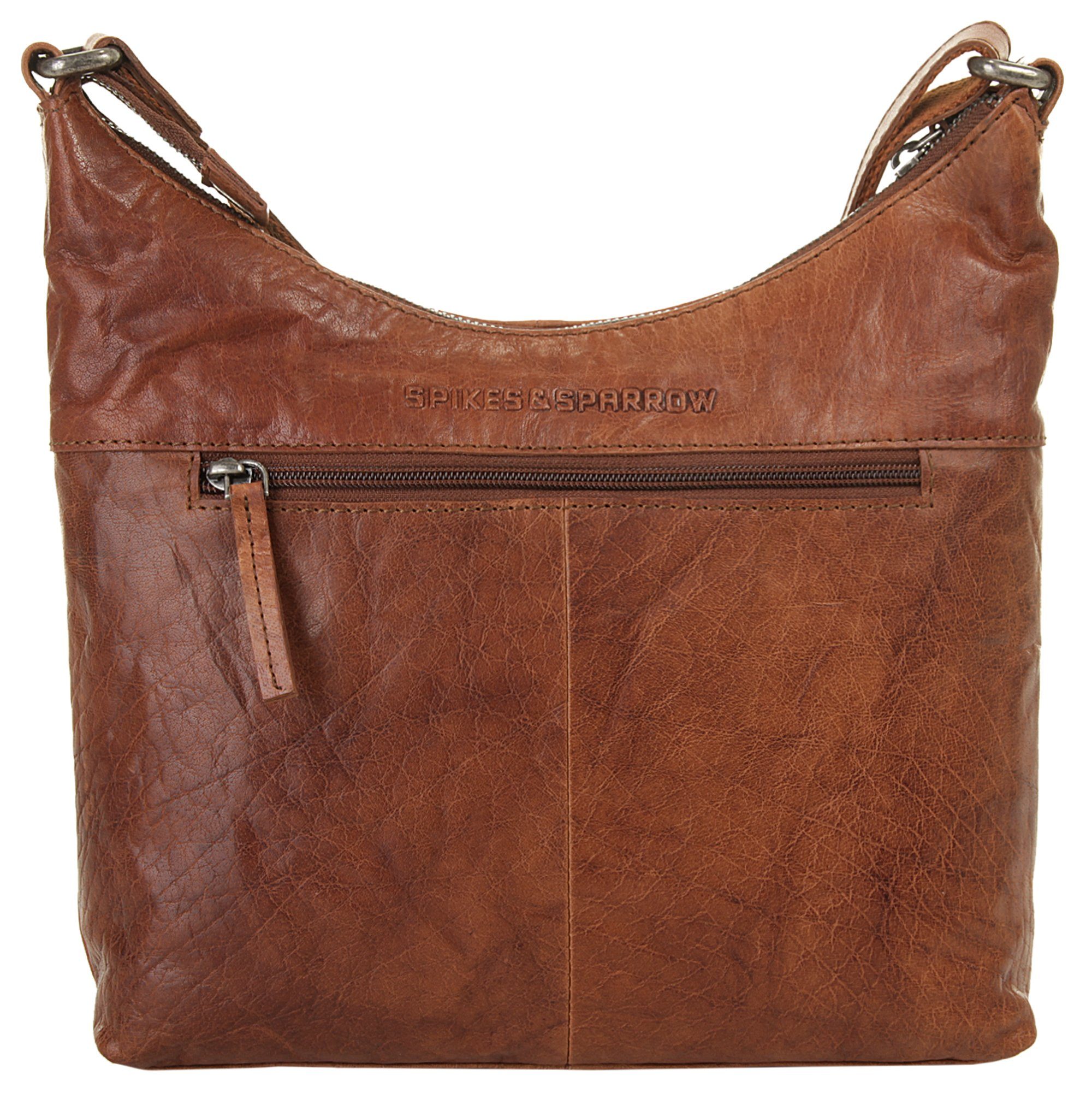 Spikes & Sparrow Schoudertas echt leder