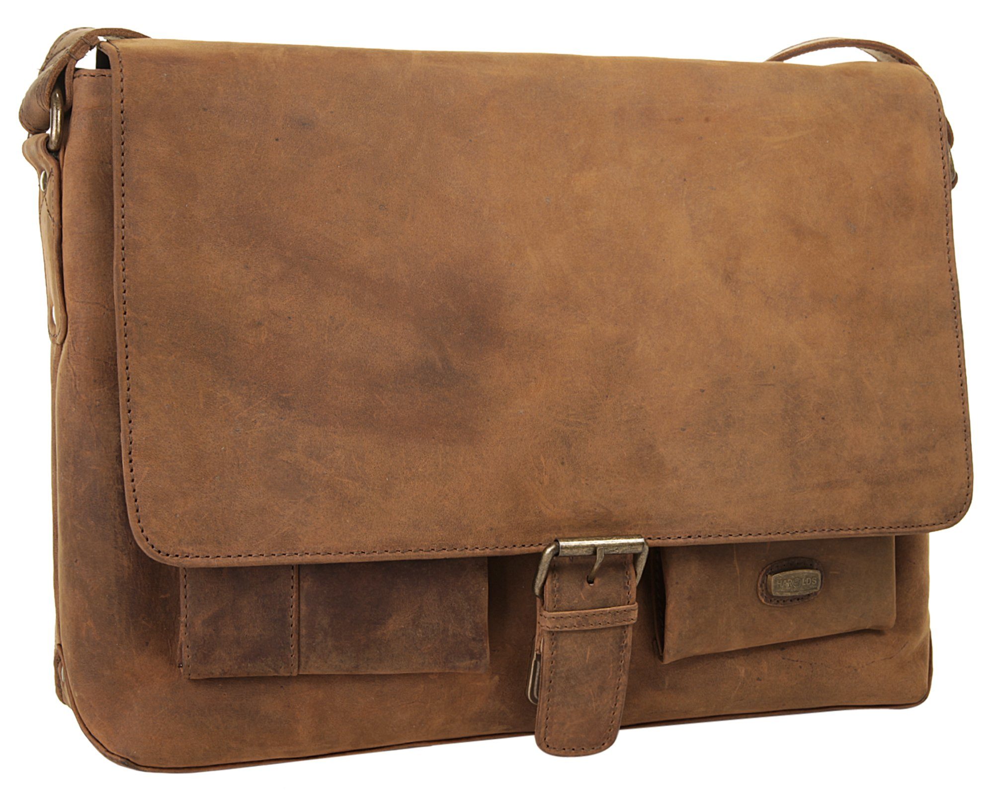 Harold's Messenger Bag Antiek echt leder