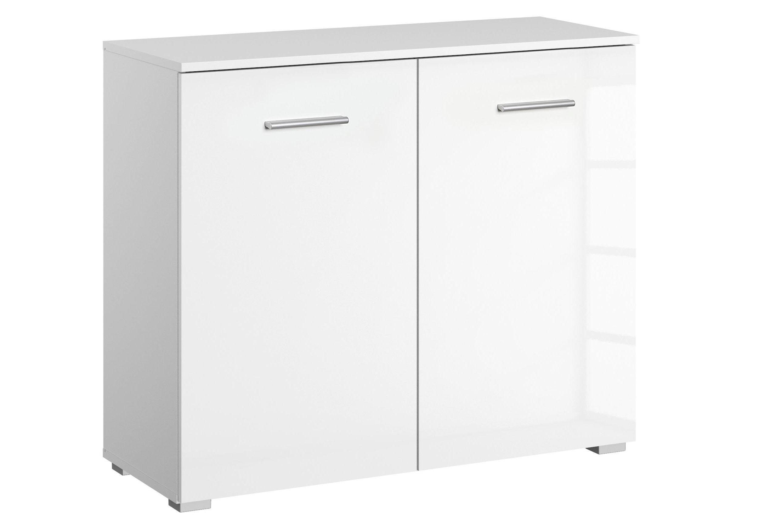 rauch Hoge kast Halle Breedte 93 cm, 2 deuren commodes & ladekasten maat 93x42x81 cm wit