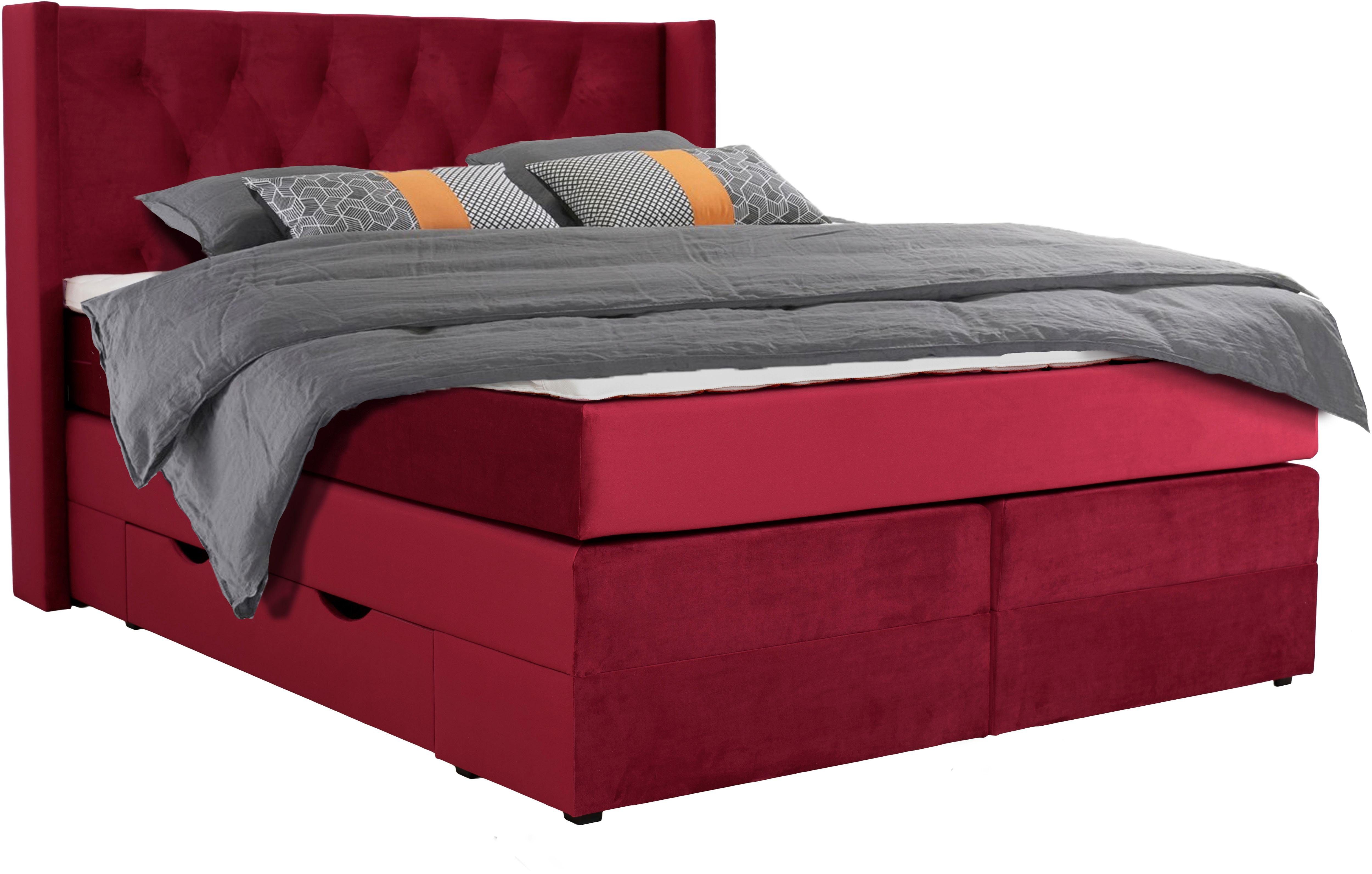 Places of Style Boxspring Elegance met mooie capitonnage, in de hardheden h2 & h3, inclusief laden