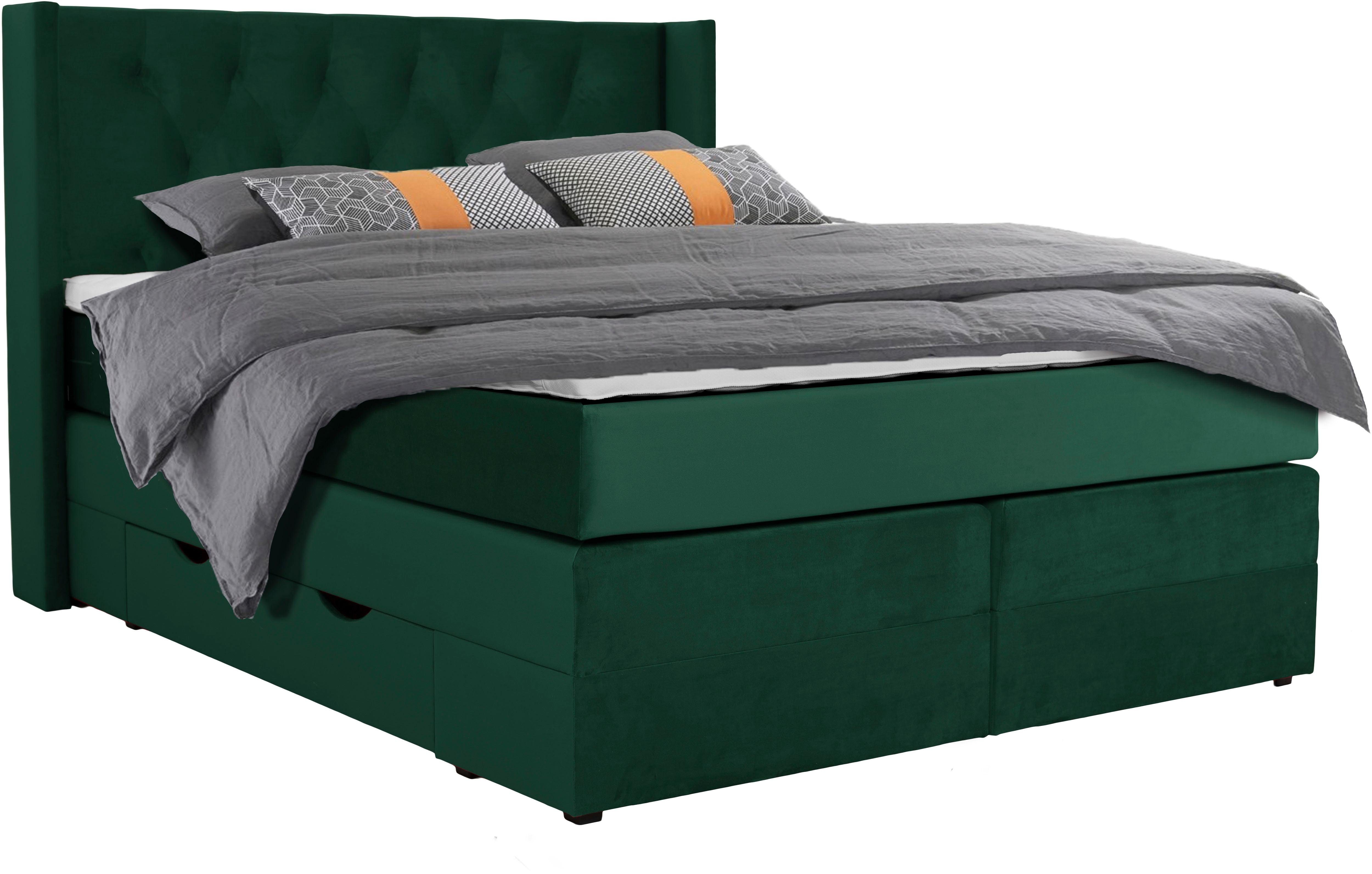 Places of Style Boxspring Elegance met mooie capitonnage, in de hardheden h2 & h3, inclusief laden