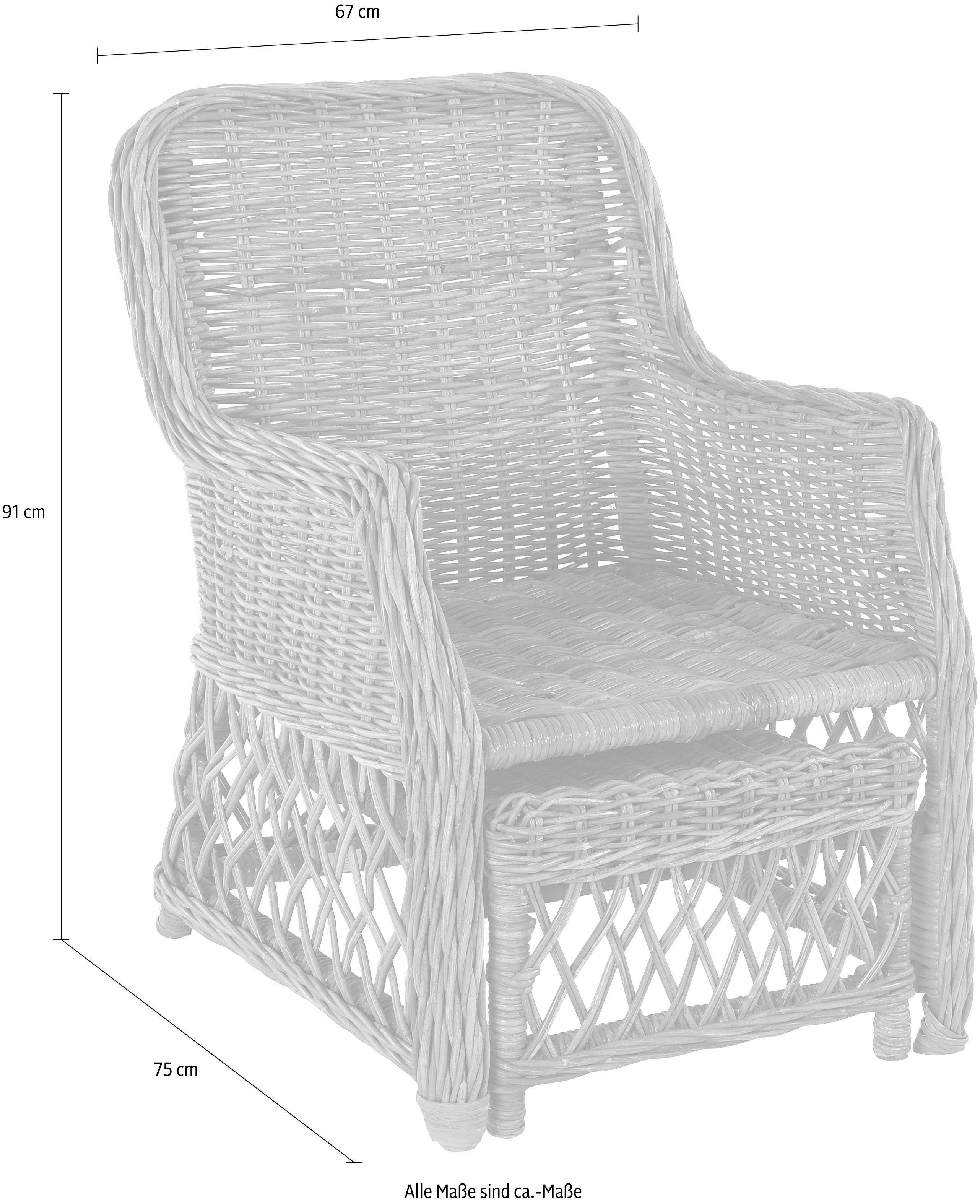 Home affaire Rotanstoel Handwerk, afm. (bxdxh): (67x75x91)
