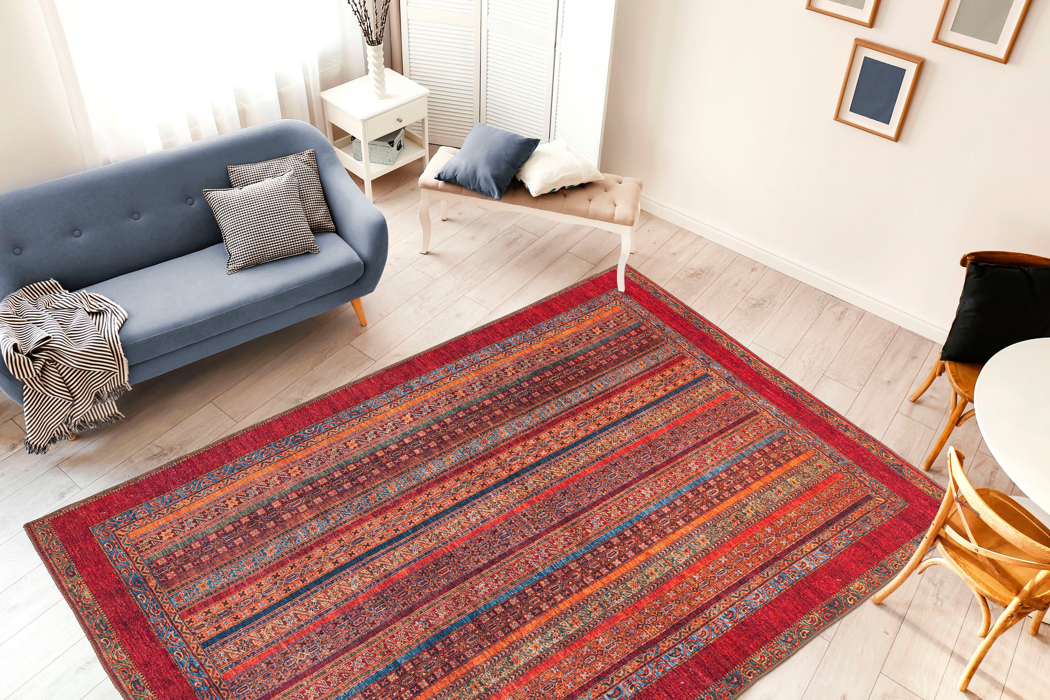 me gusta Vloerkleed Faye 425 Platte stof, bedrukt motief, woonkamer