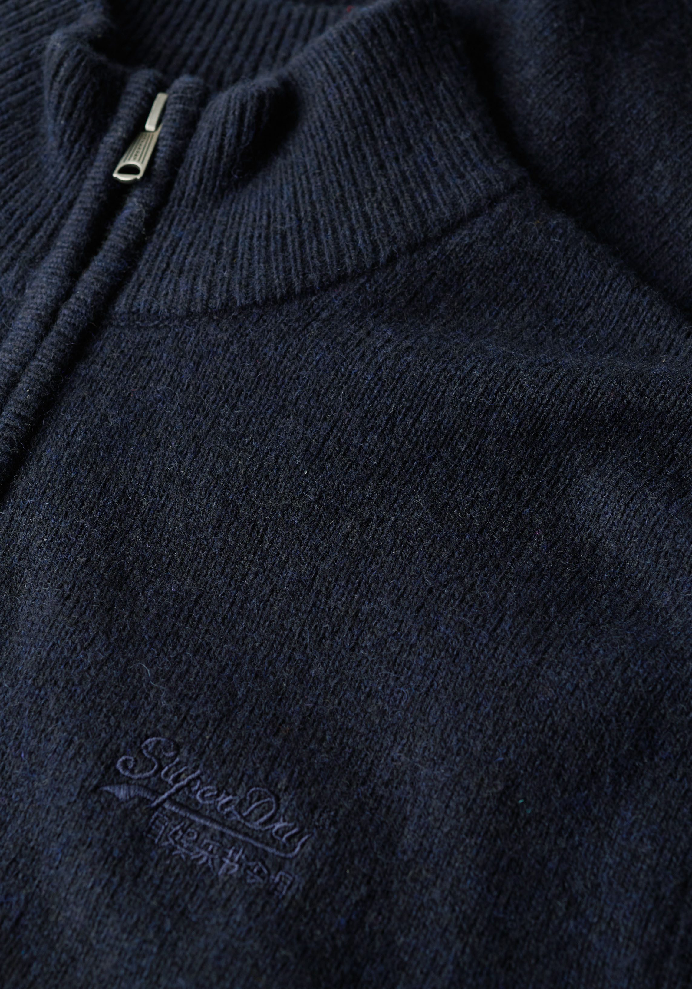 Superdry Gebreide trui ESSENTIAL EMB KNIT HALF ZIP