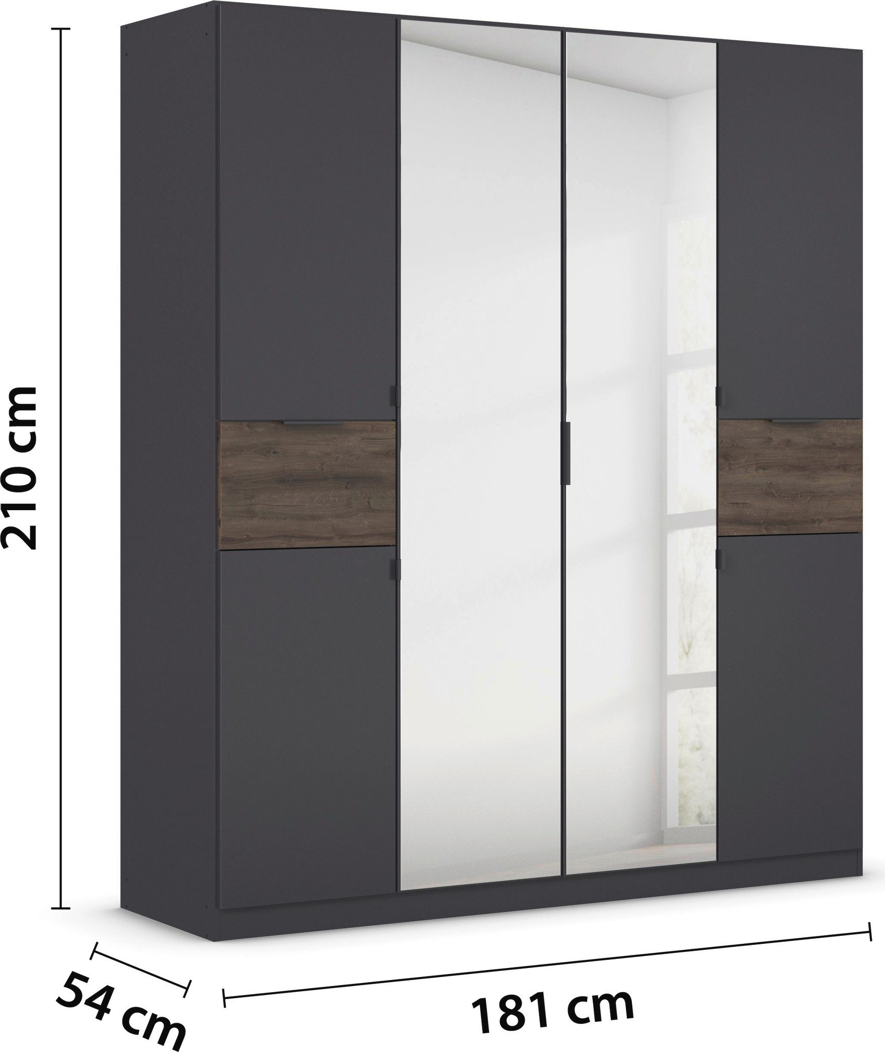 rauch Draaideurkast Kledingkast kast garderobe waskast TICAO met 2 ruime lades, veel opbergruimte made in germany