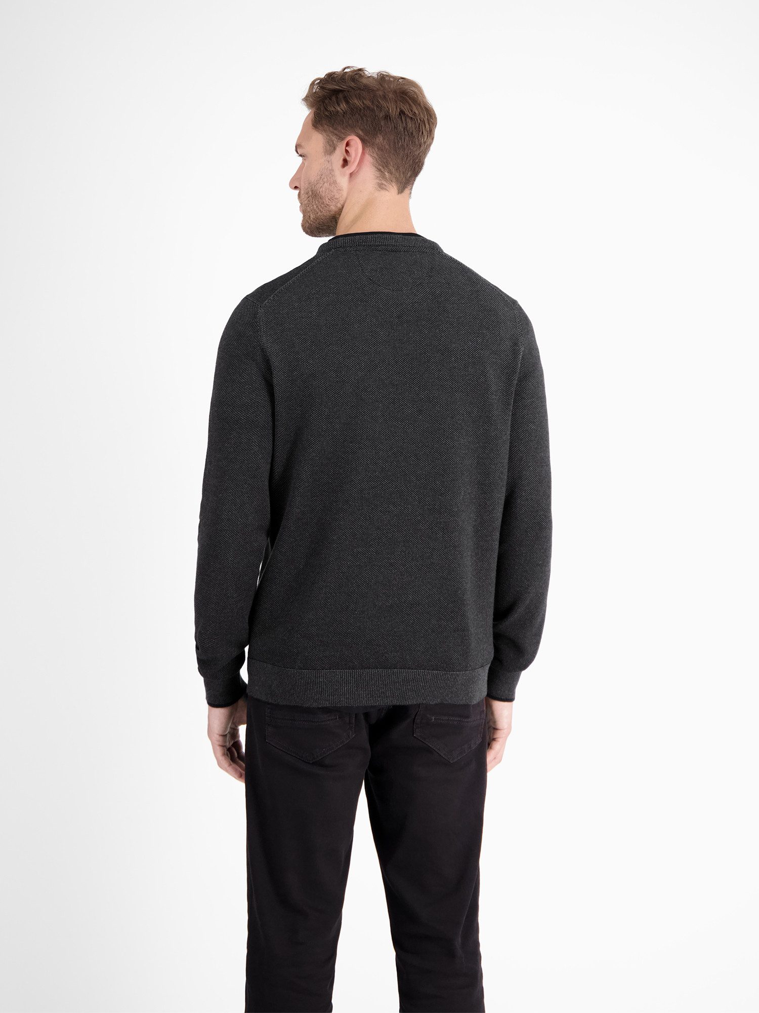 Lerros Gebreide trui LERROS lichte gebreide pullover met smalle ribstructuur