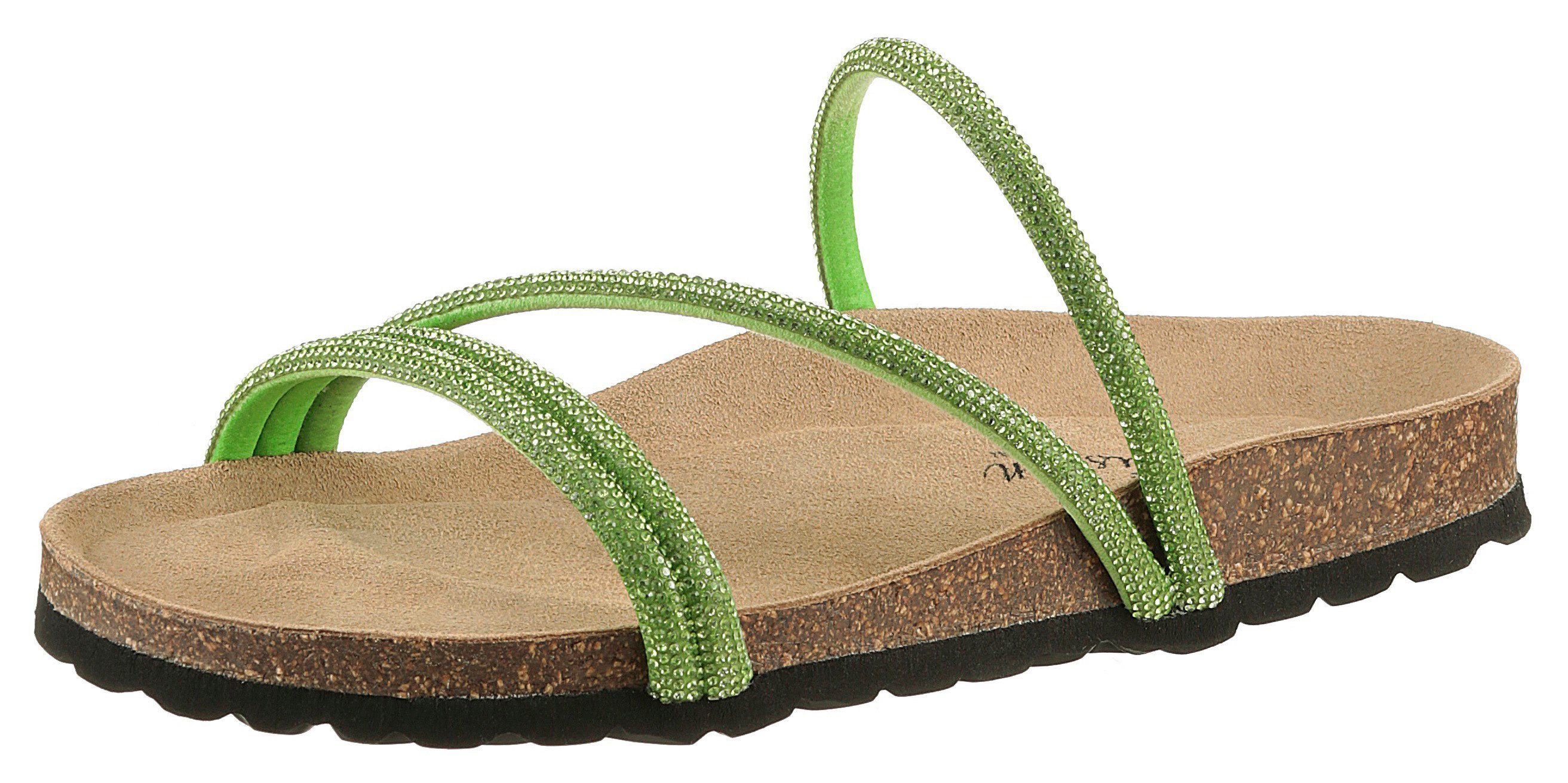 Aniston SHOES Slippers , zomerschoen, strandschoen, glitterstenen - nieuwe collectie