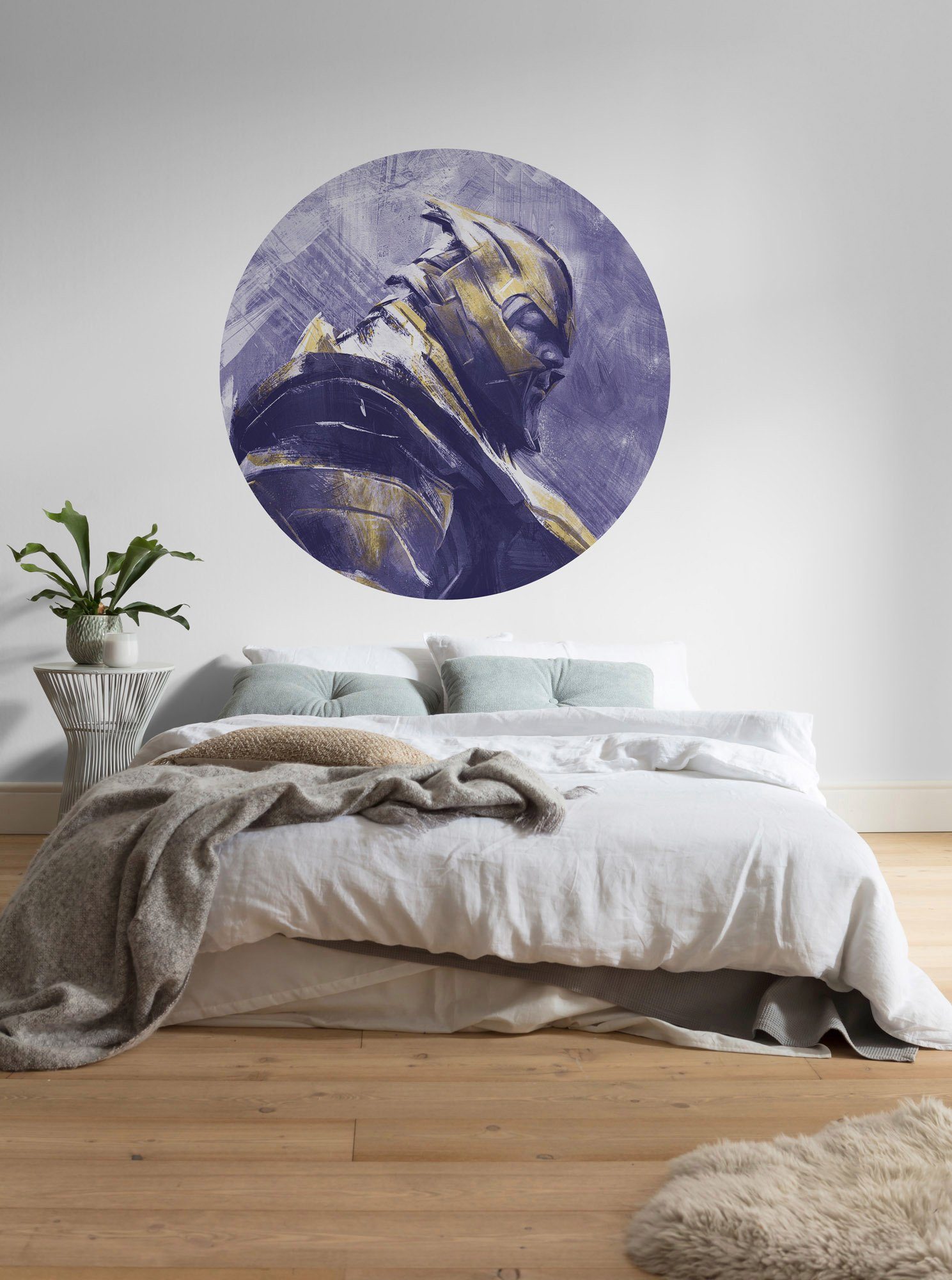 Komar Fotobehang Zelfklevend vlies - Avengers Painting Thanos - Afmeting 125 x 125 cm