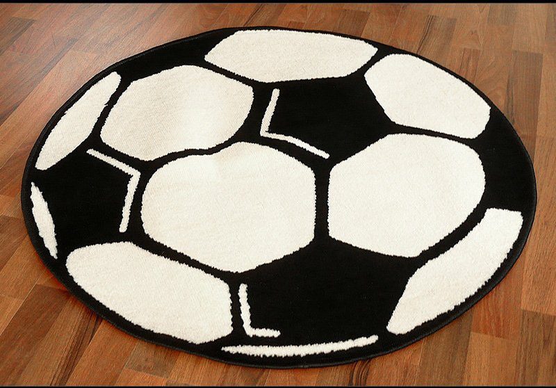 HANSE Home Kindervloerkleed Voetbal Kindervloerkleed, antislip, korte pool, voetbal, kinderkamer, spel