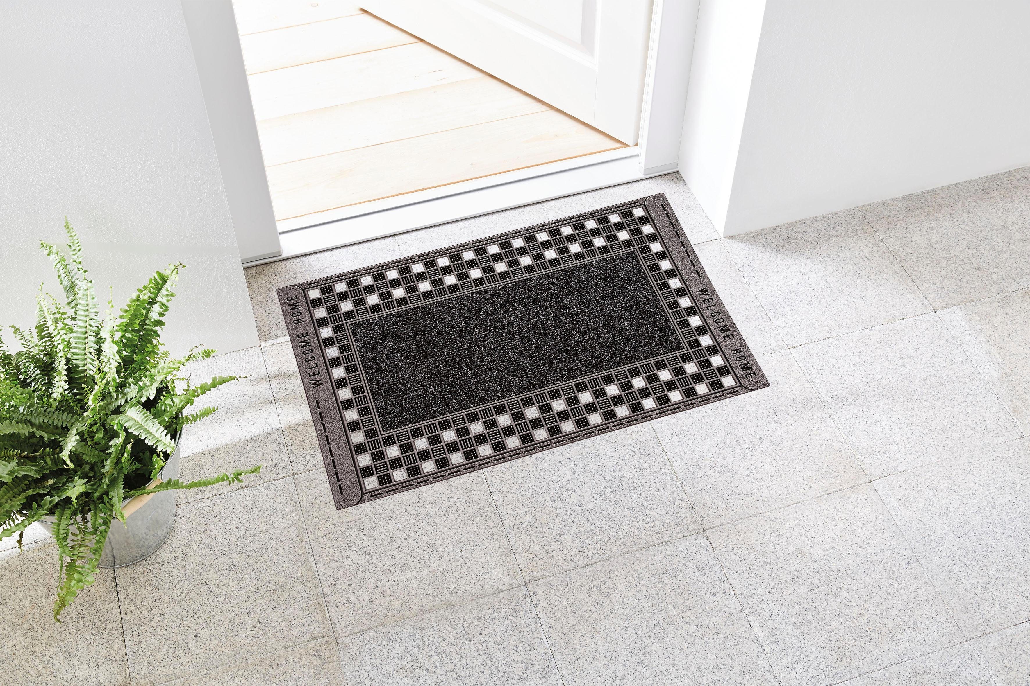 Home2Fashion Mat GC Clean Rusty XL Vuilafstotende mat, met tekst, robuust, geschikt voor binnen en buiten