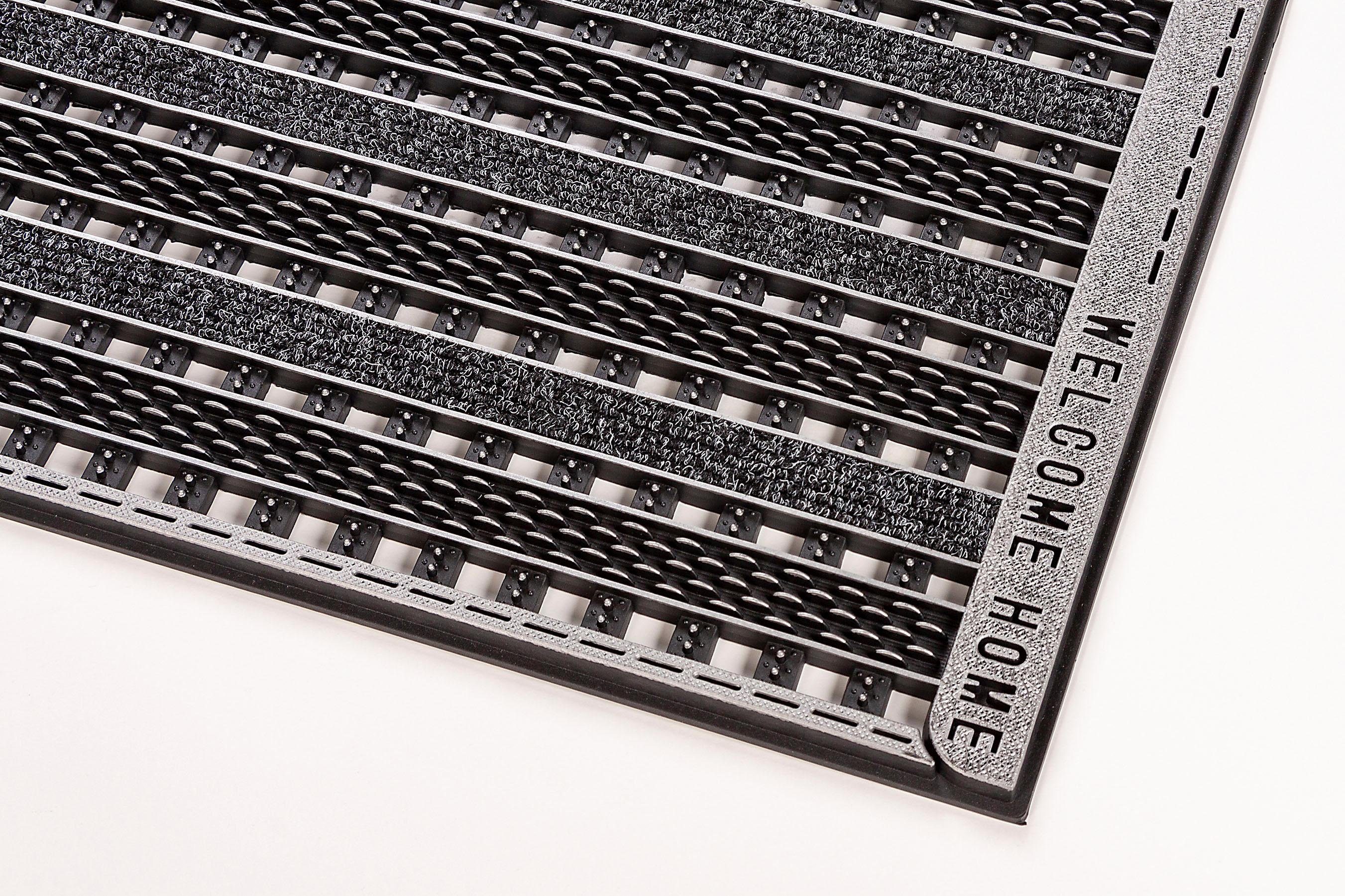Home2Fashion Mat GC Clean Griddie Vuilafstotende mat, met tekst, robuust, geschikt voor binnen en buiten