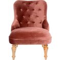 my flair fauteuil met knopen, roos, ca. 88 x 60 x 70 roze