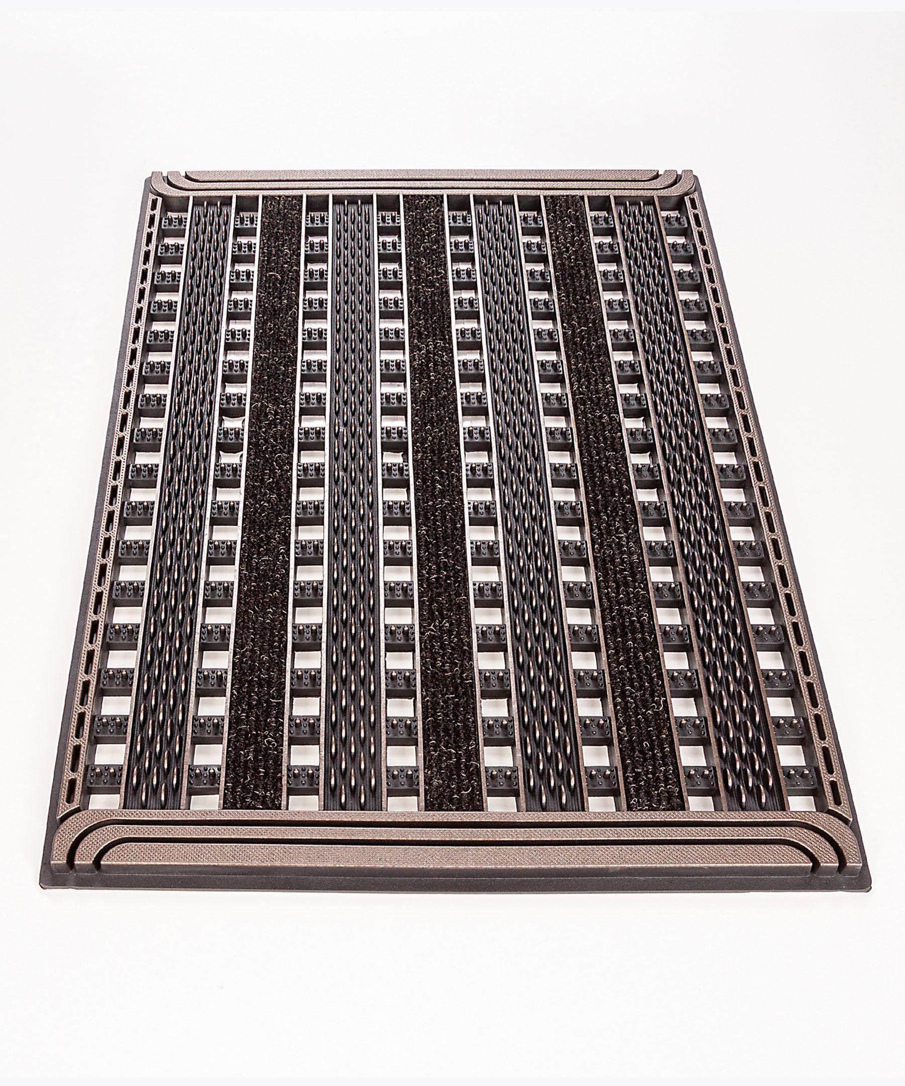 Home2Fashion Mat GC Clean Gridiron Inloopmat, robuust & slijtvast, geschikt voor binnen en buiten
