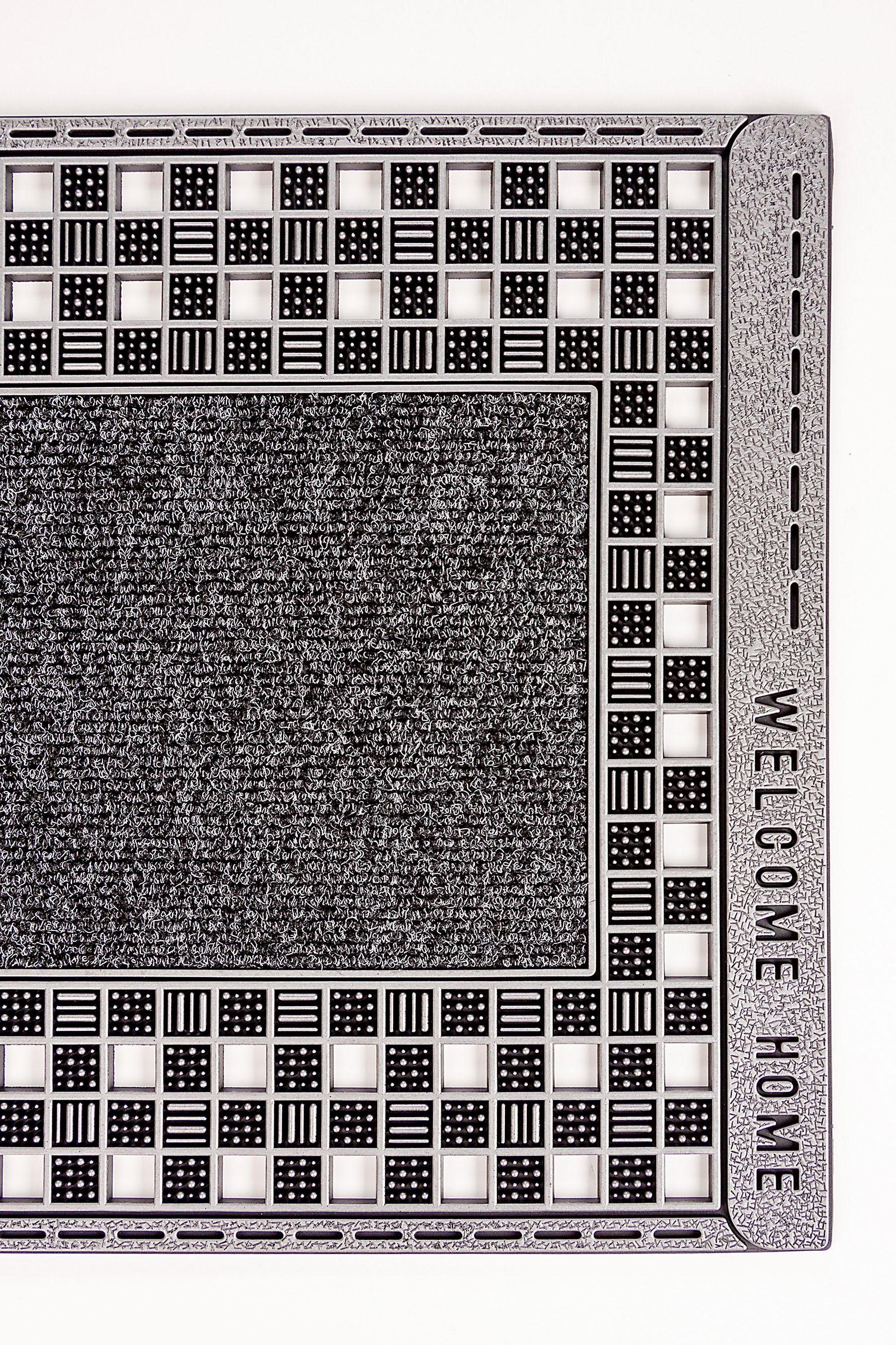 Home2Fashion Mat GC Clean Rusty XL Vuilafstotende mat, met tekst, robuust, geschikt voor binnen en buiten