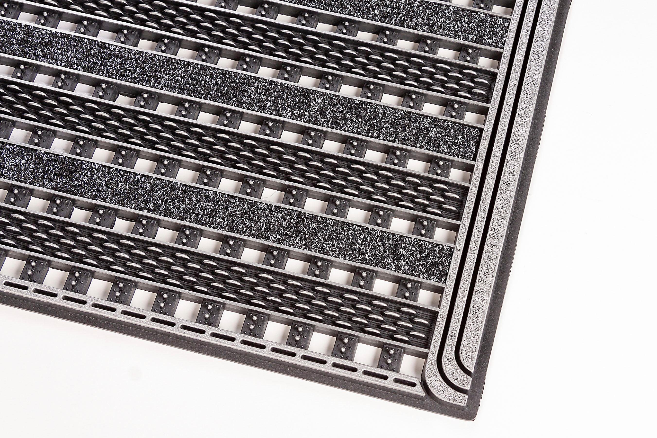 Home2Fashion Mat GC Clean Gridiron Inloopmat, robuust & slijtvast, geschikt voor binnen en buiten