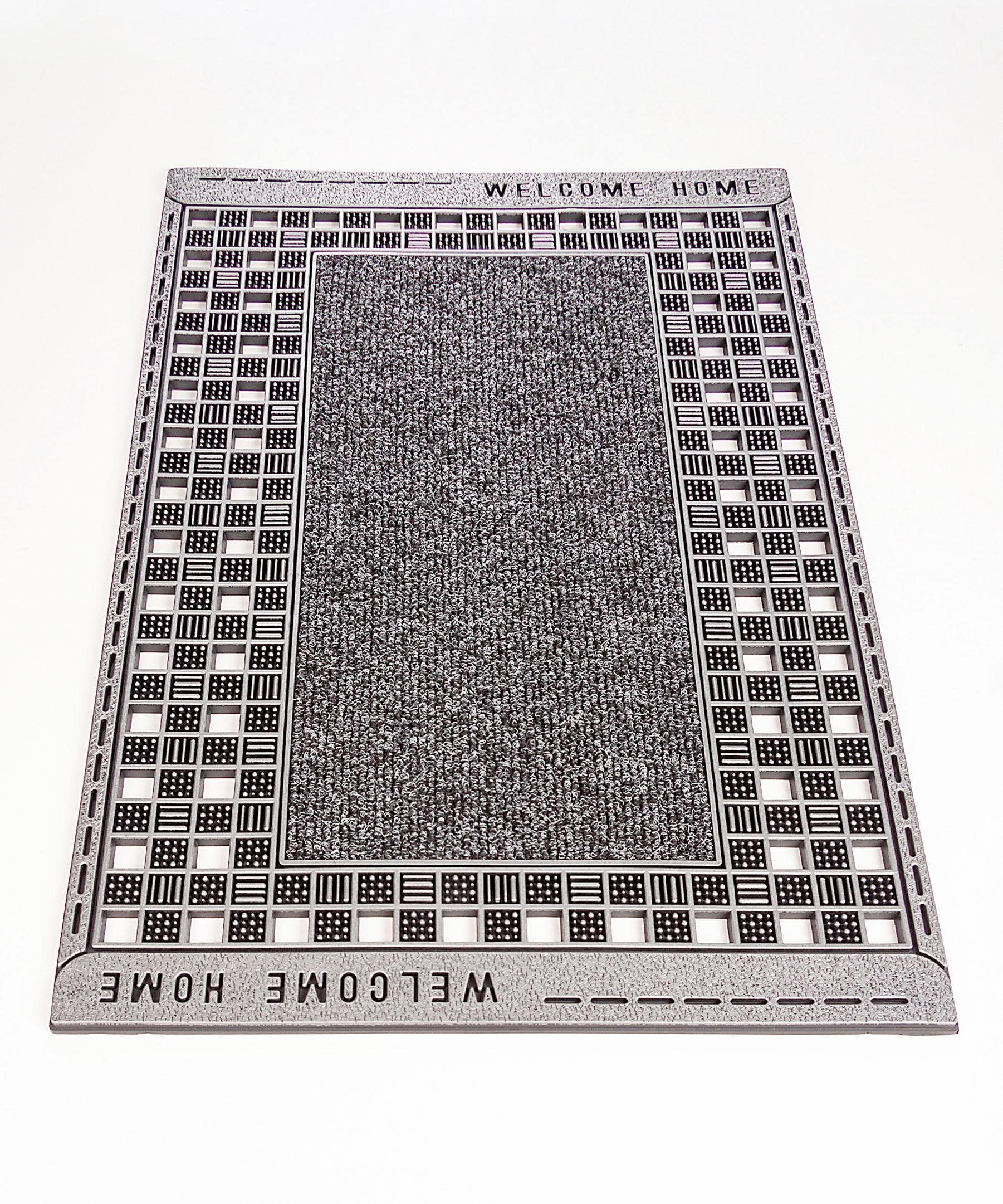 Home2Fashion Mat GC Clean Rusty XL Vuilafstotende mat, met tekst, robuust, geschikt voor binnen en buiten