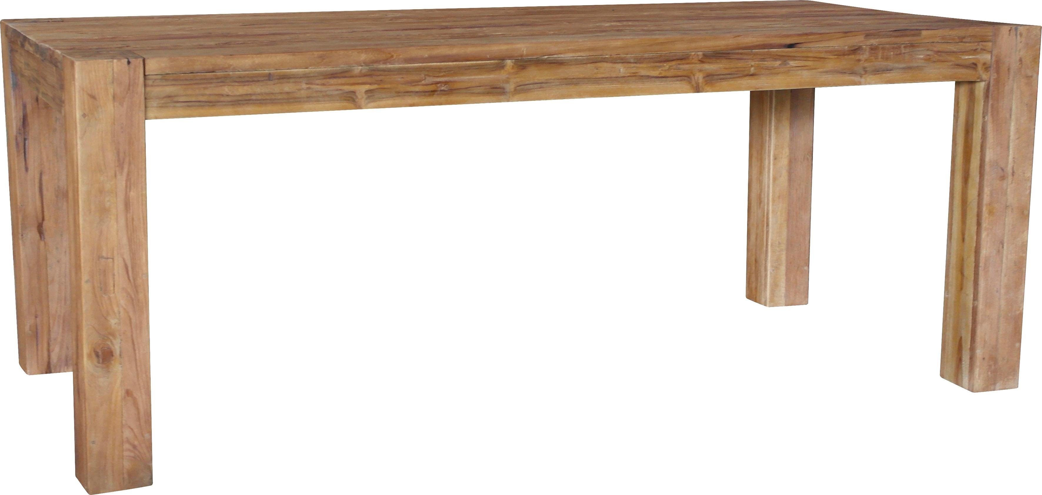 SIT Eettafel Banda van gerecycled teakhout, shabby chic, vintage eettafels maat 220 cm x 78 cm x 100 cm beige
