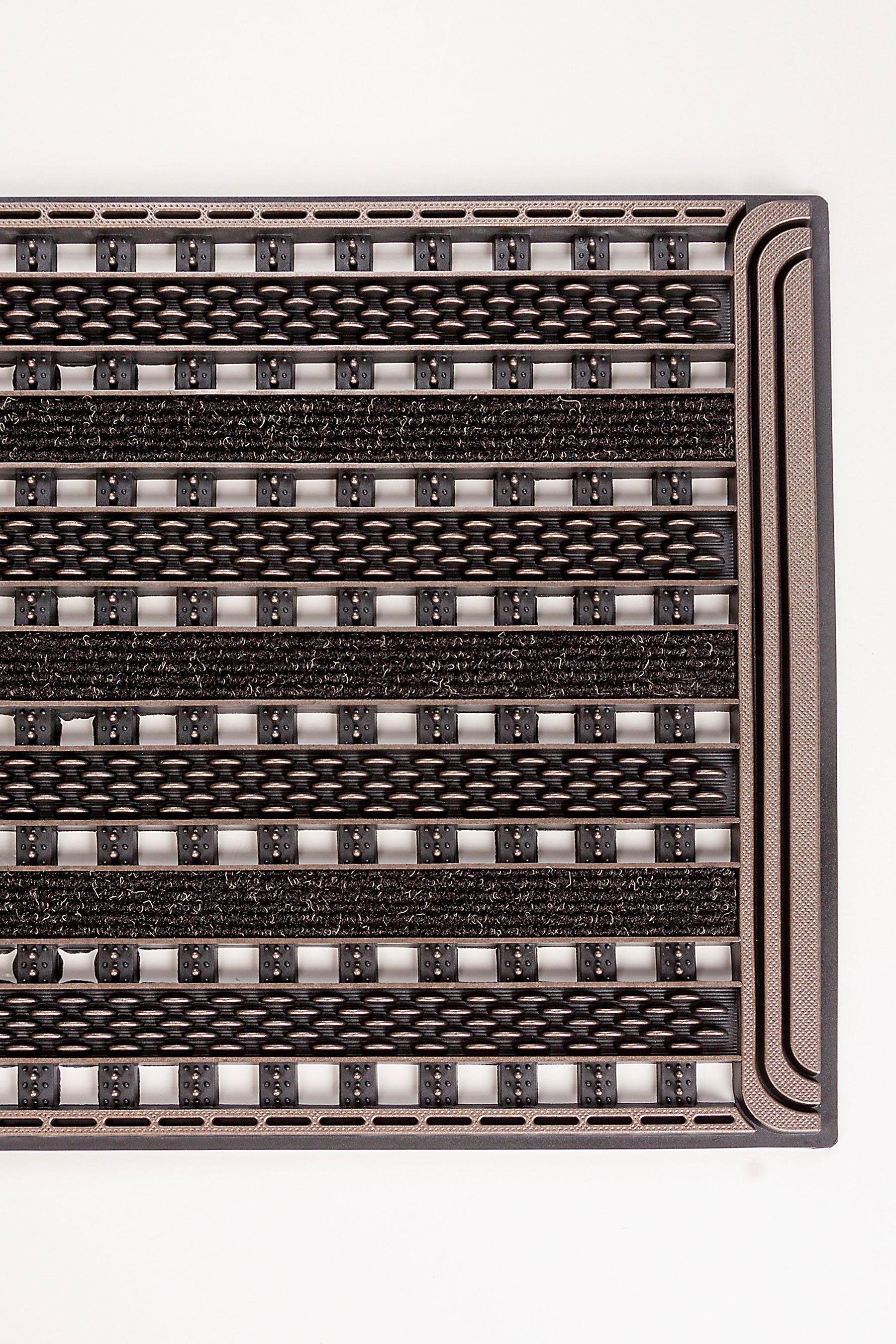 Home2Fashion Mat GC Clean Gridiron Inloopmat, robuust & slijtvast, geschikt voor binnen en buiten