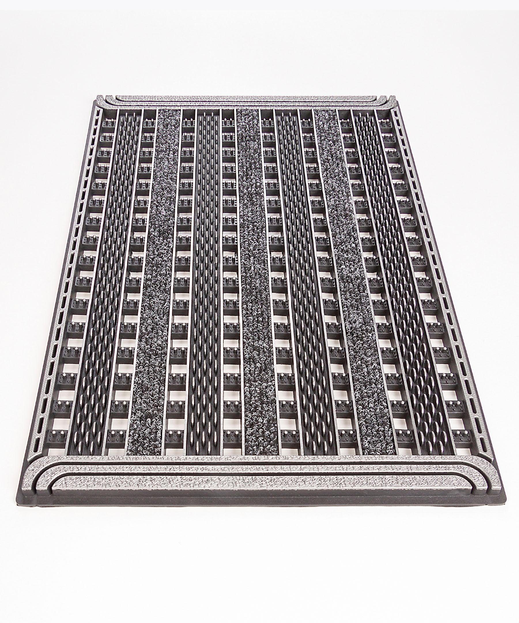 Home2Fashion Mat GC Clean Gridiron Inloopmat, robuust & slijtvast, geschikt voor binnen en buiten