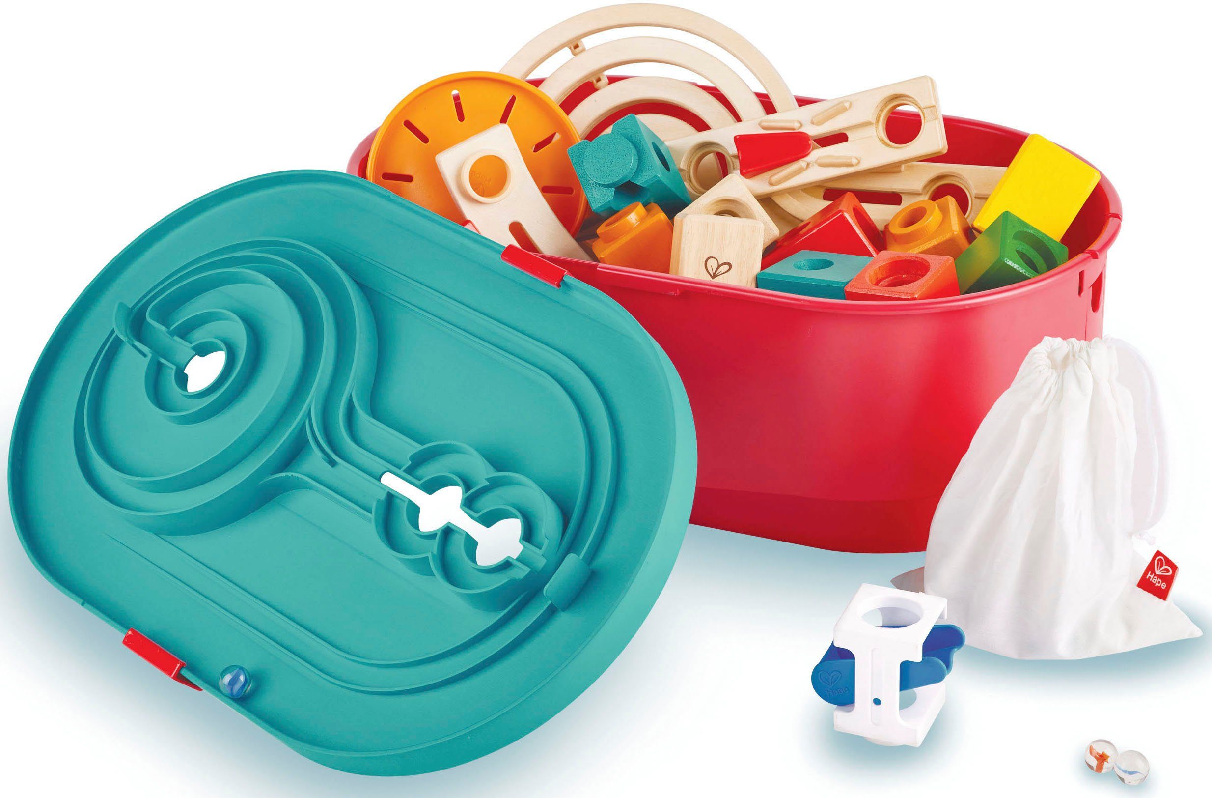 Hape Bouwpakket knikkerbaan Quadrilla, module container set FSC®- beschermt bos - wereldwijd
