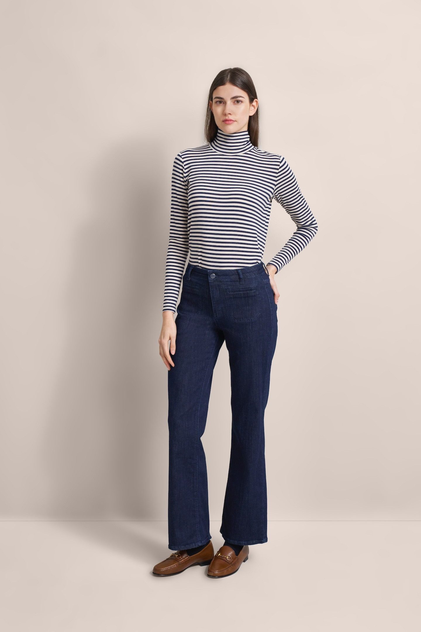 Bugatti 5-pocket jeans met persplooien