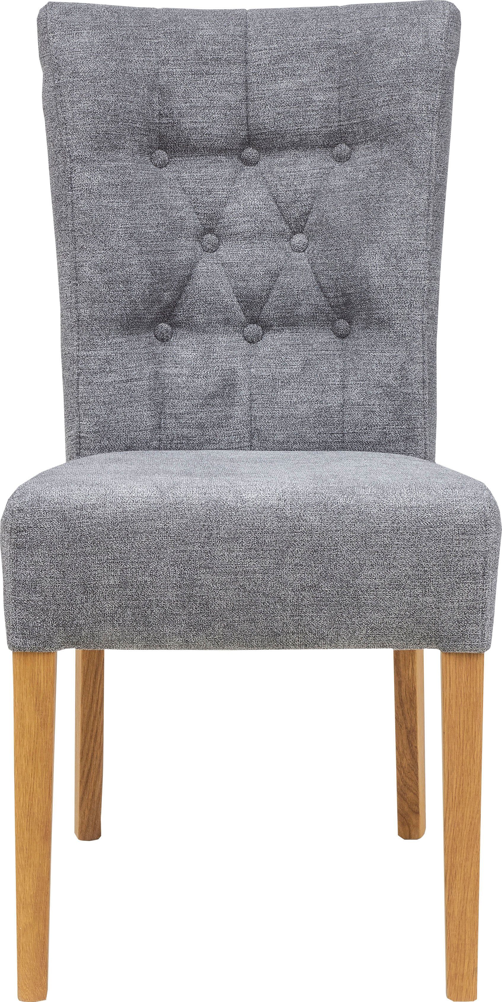 Home affaire Stoel Queen Eetkamerstoel met capitonnage, set van 2, 4 of 6