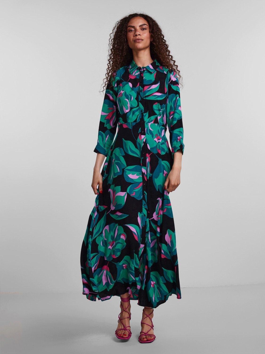 Y.A.S Jurk met overhemdkraag YASSAVANNA LONG SHIRT DRESS