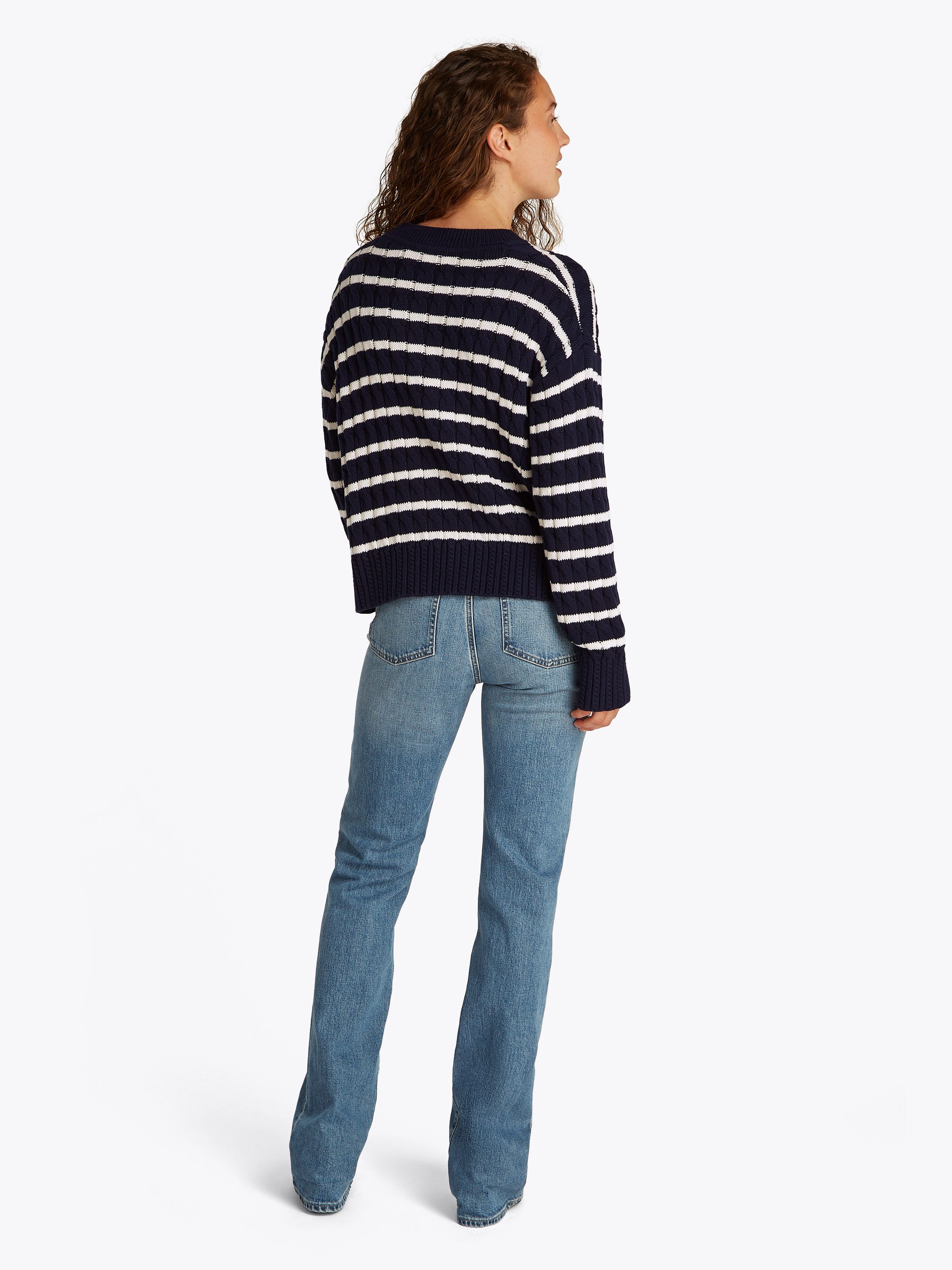 Tommy Hilfiger Trui met ronde hals SOFT CO CABLE C-NK LS SWT