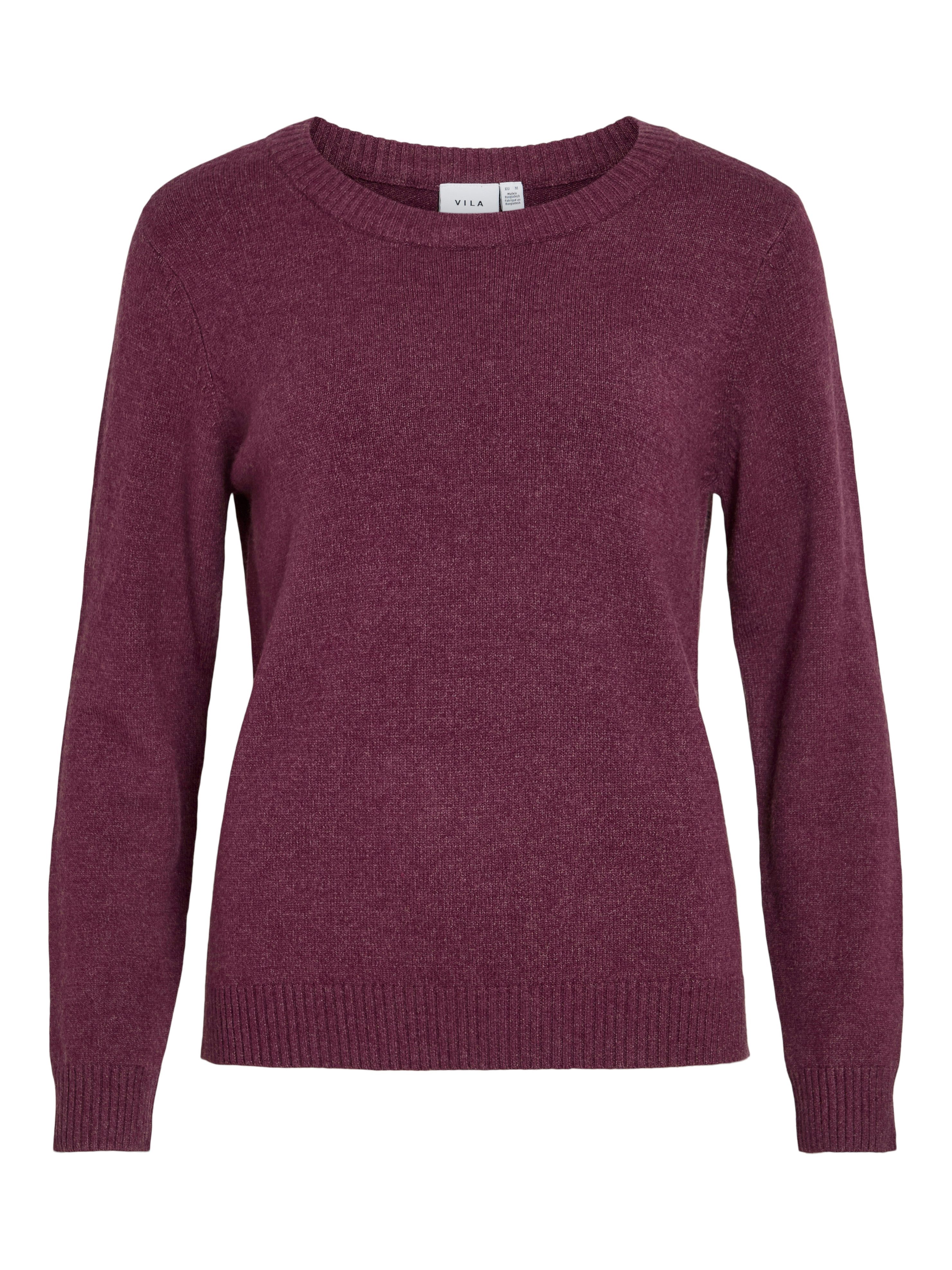 Vila Trui met ronde hals VIRIL O-NECK L/S KNIT TOP - NOOS