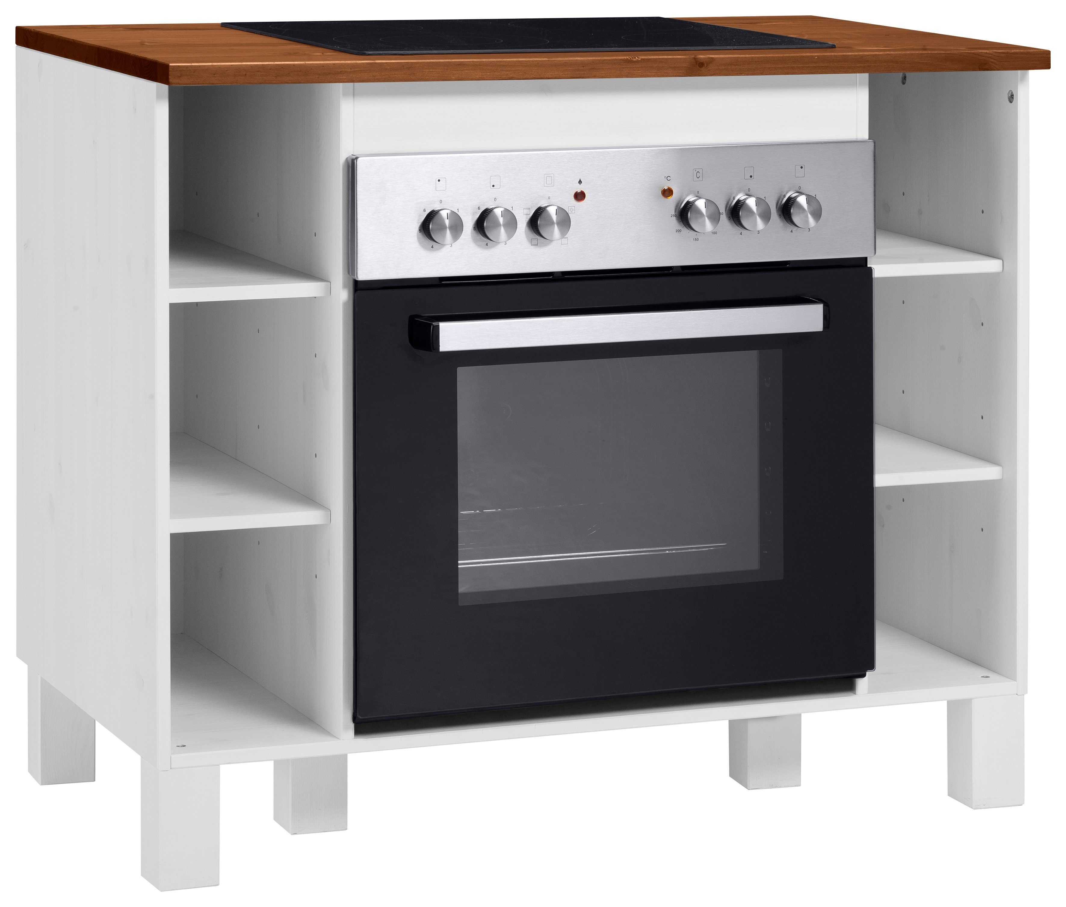 Home affaire Ombouwkast voor oven Oslo 100 cm breed, in 2 diepten, massief grenen, met 23 mm werkblad