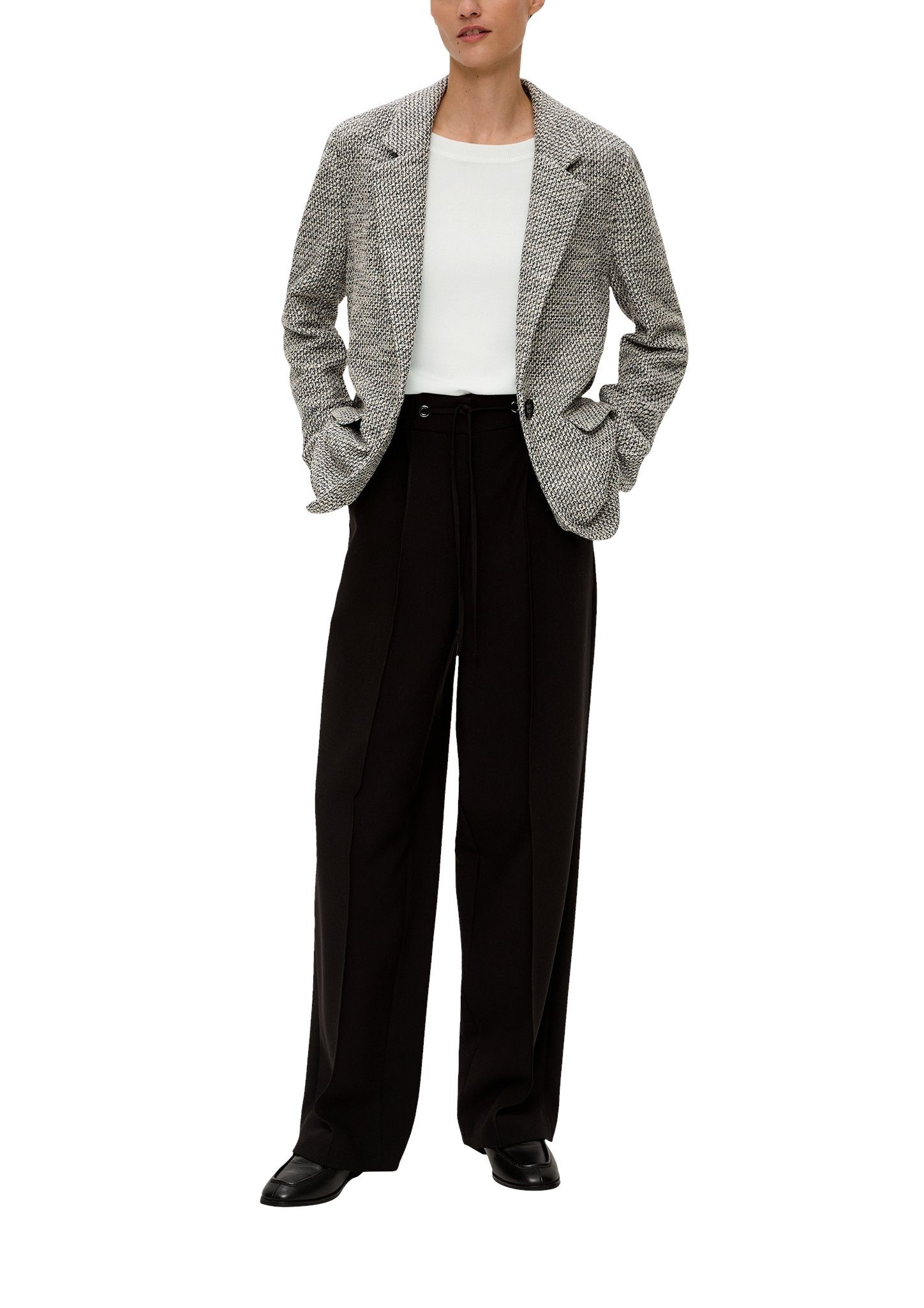 s.Oliver BLACK LABEL Lange trui met drop-shoulder look