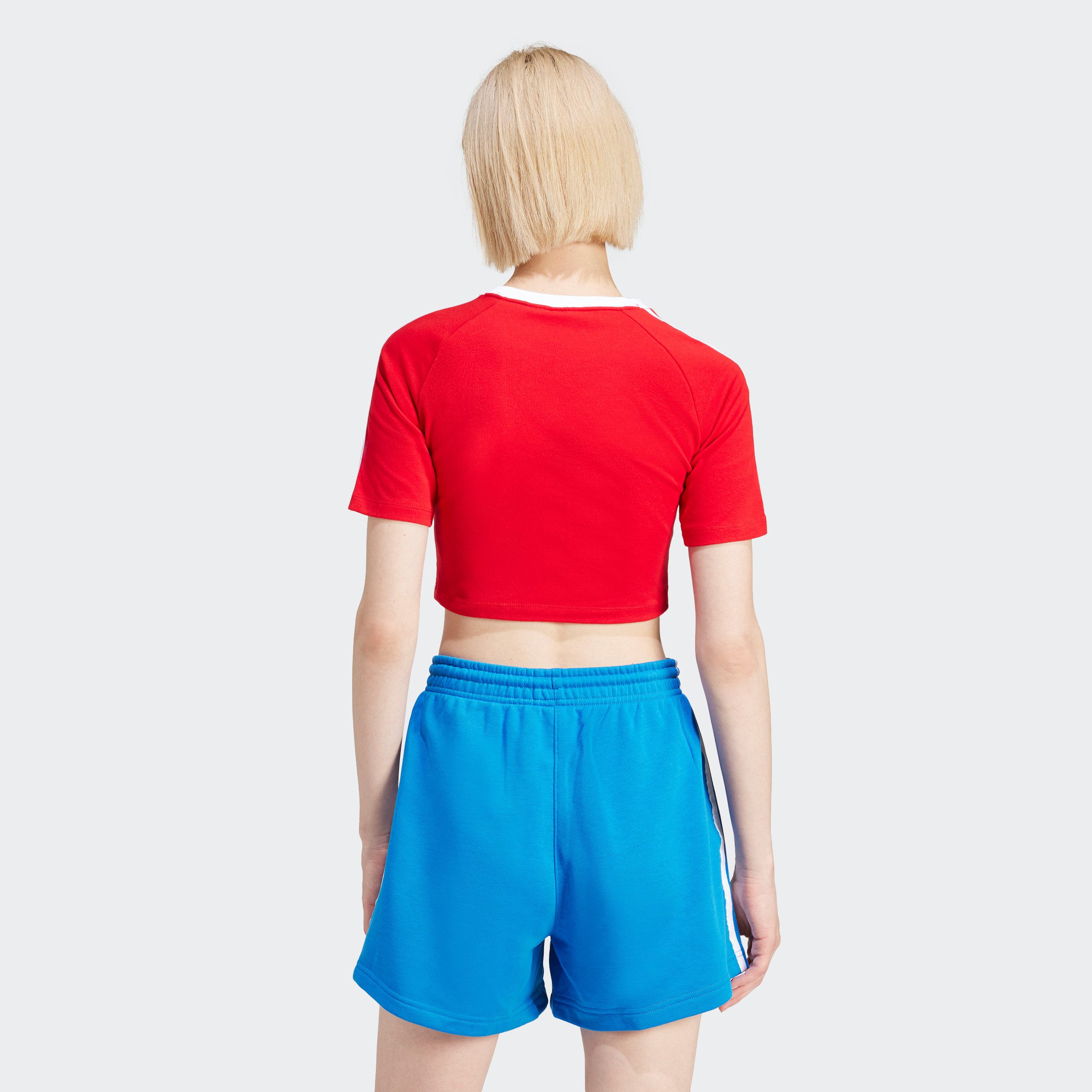 adidas Originals T-shirt 3 S BABY TEE Cropped drie-strepen shirt