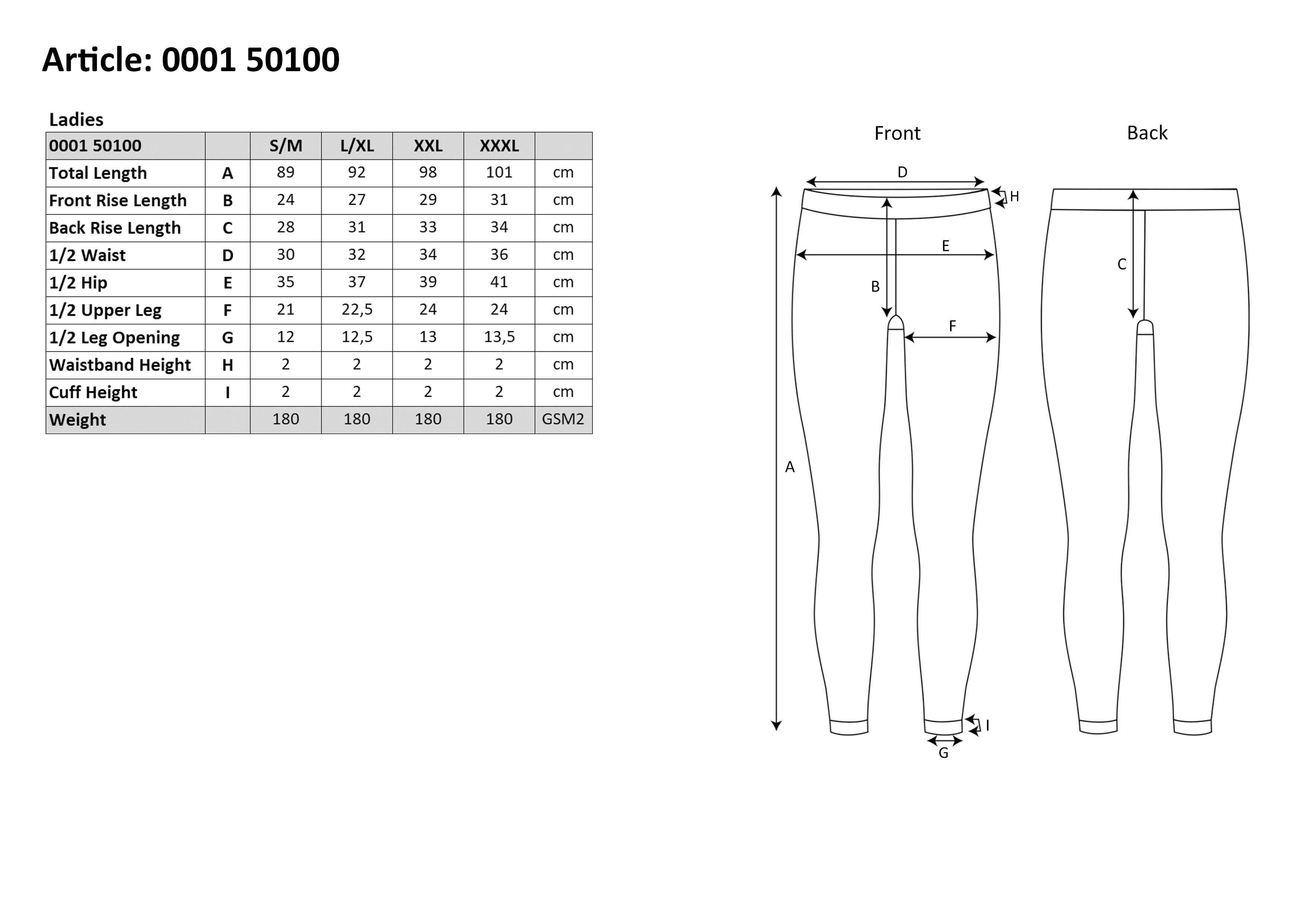 Sarlini Legging Elastische boorden Cotton Touch