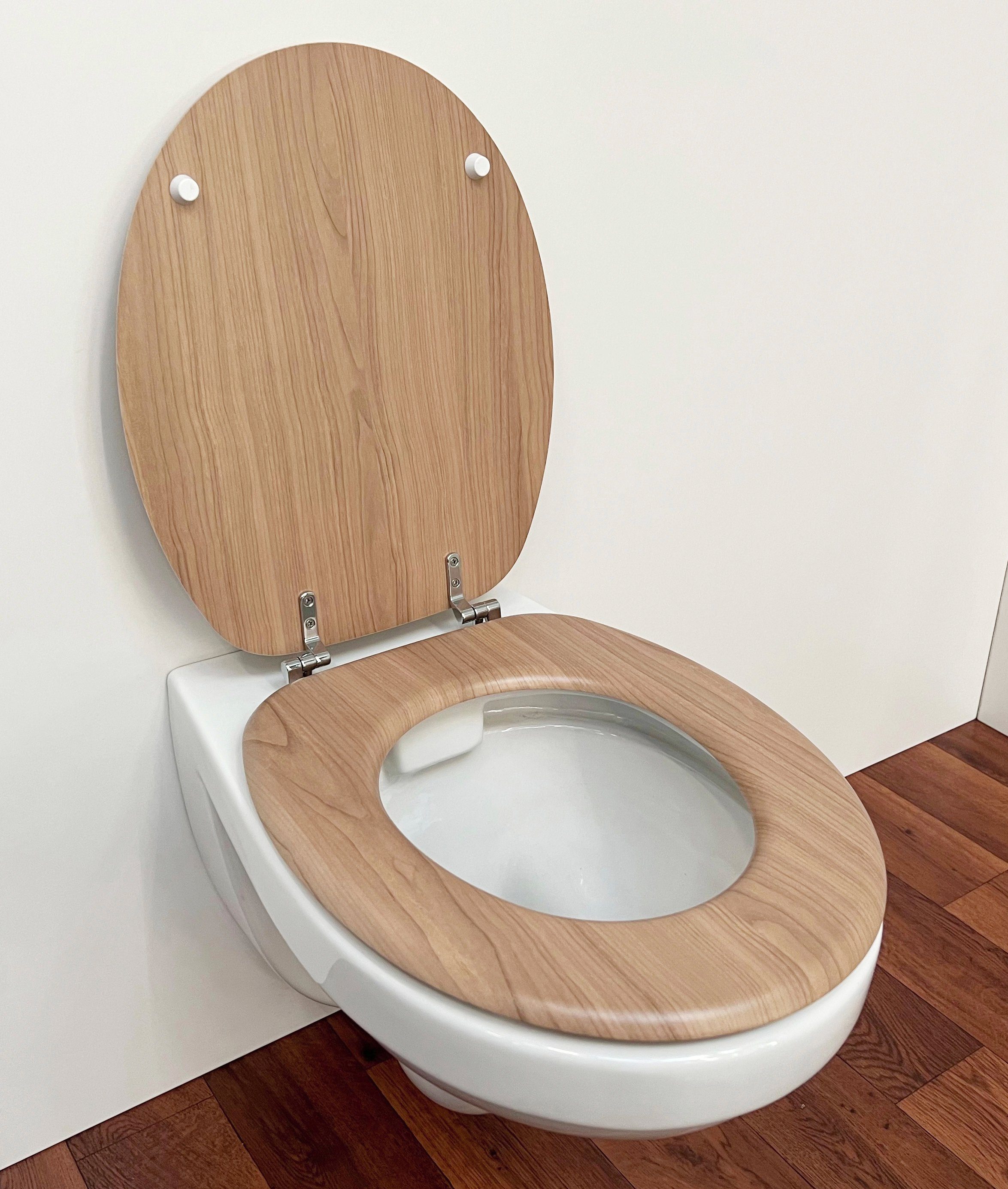 ADOB Toiletzitting uiterst stabiel, messing verchroomde scharnieren
