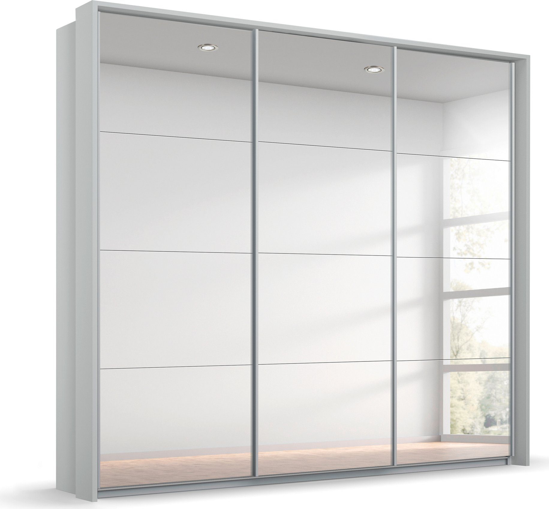 rauch Zweefdeurkast Oteli met spiegelfront en passe-partout, optioneel met verlichting