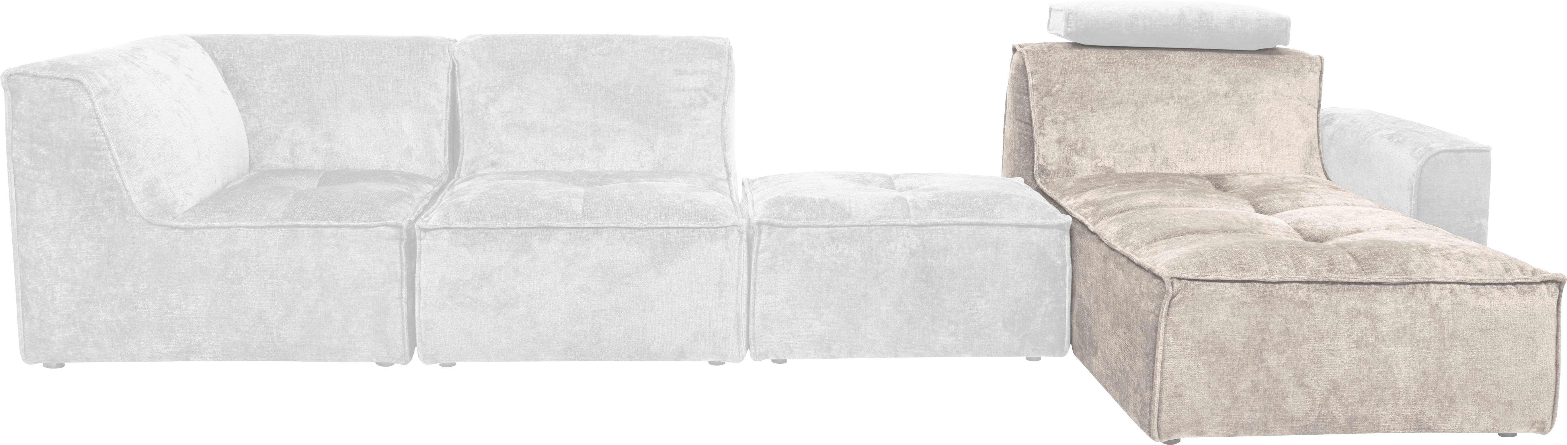 RAUM.ID Sofaelement Monolid kan worden gebruikt als module of afzonderlijk, bekleding in teddy-look (1 stuk)