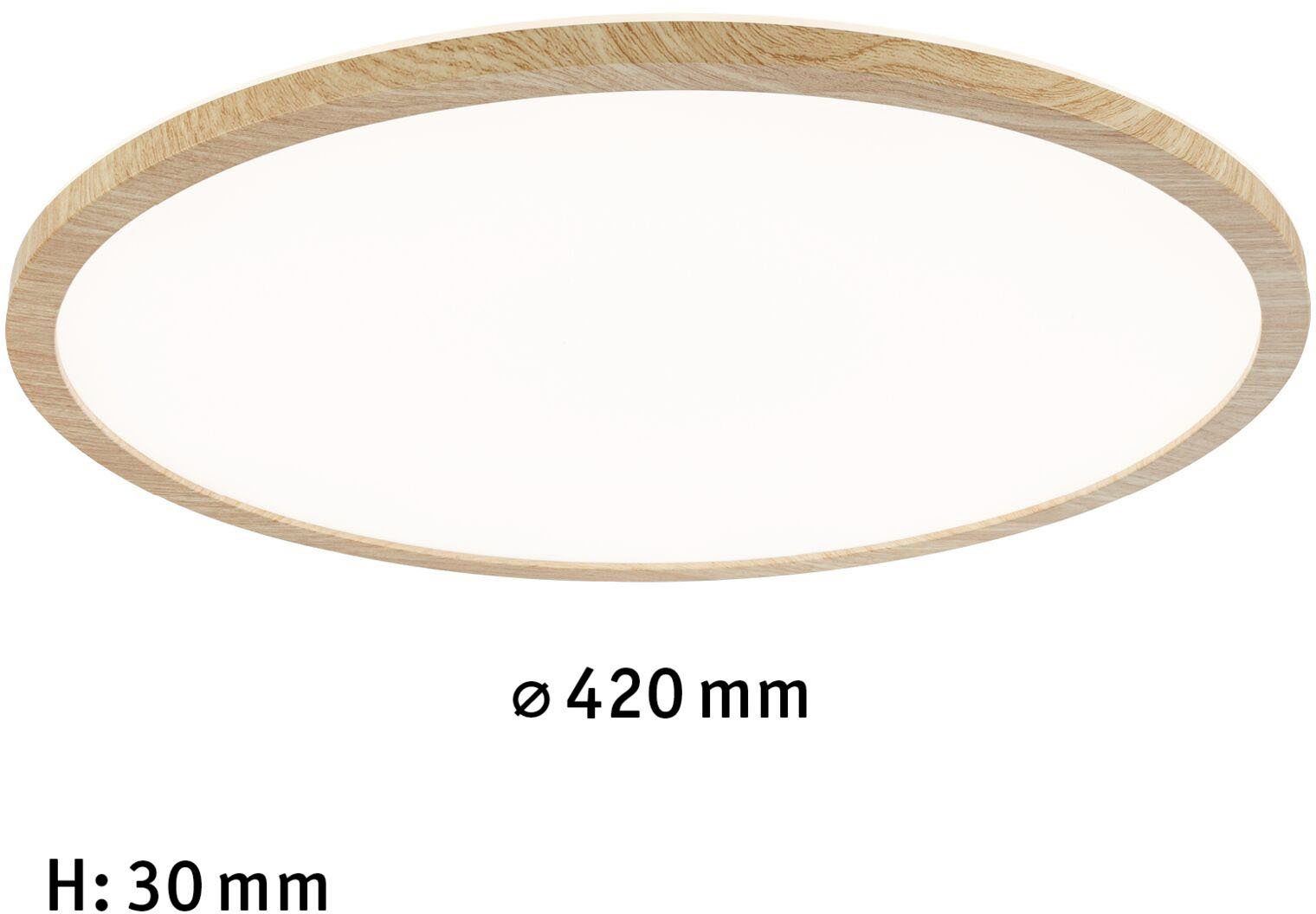 Paulmann Led-paneel Atria Shine 22W 3000K 420mm eik kunststof IP44