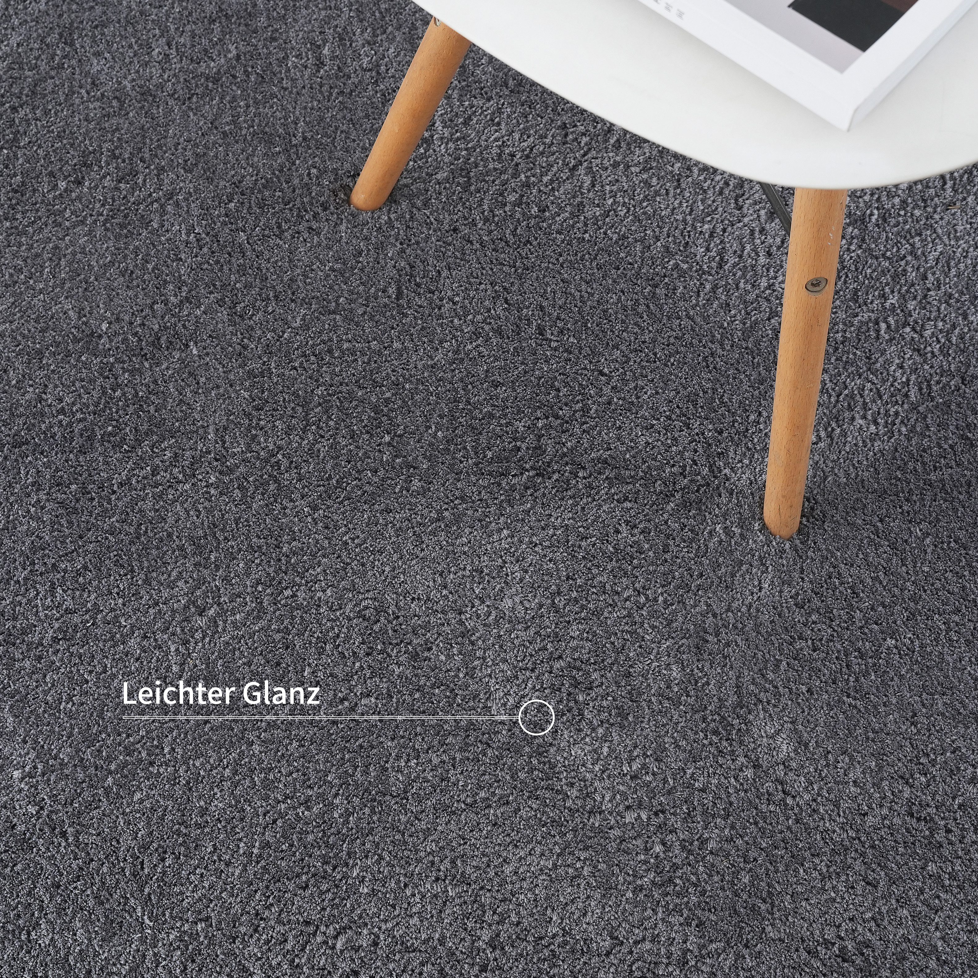 my home Hoogpolig vloerkleed Microvezeltapijt Magong, bijzonder zacht, zeer fijne pool unikleur, zachte vloerkleden, woonkamer, slaapkamer, kinderkamer