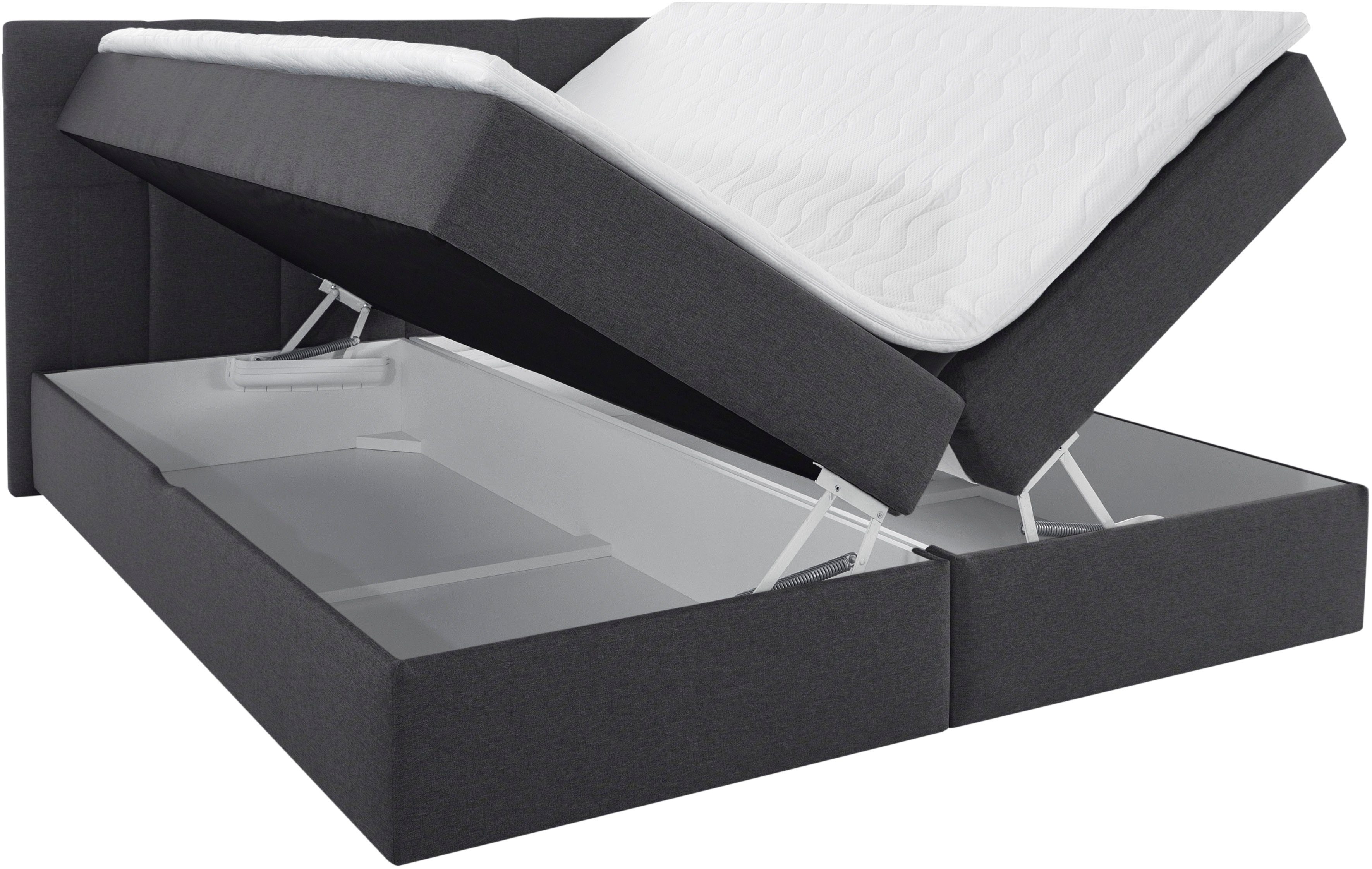 INOSIGN Boxspring OVALO optioneel met bedbox, verkrijgbaar in h2, h3 & h4