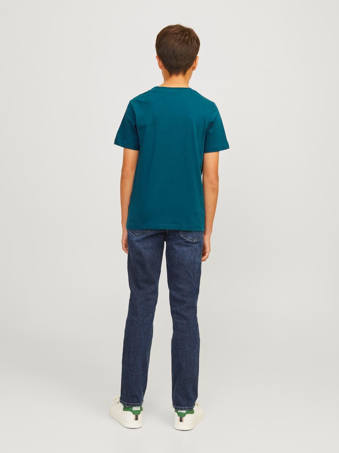 Jack & Jones Junior Shirt met ronde hals JJELOGO TEE SS O-NECK 2 COL S NOOS JNR
