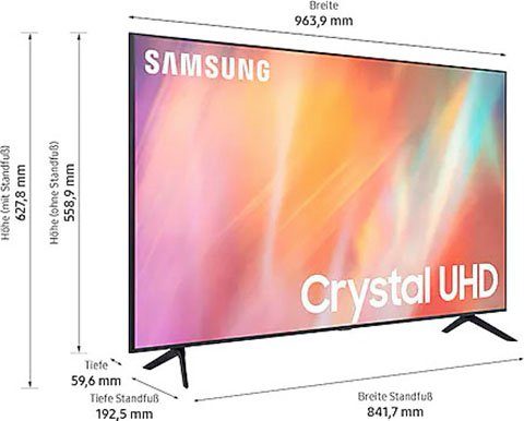 Samsung Led-TV GU43AU7199UXZG, 108 cm / 43", 4K Ultra HD, Smart TV, HDR,Crystal Processor 4K,Q-Symphony,Contrast Enhancer