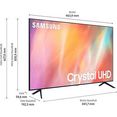 samsung led-tv gu43au7199uxzg, 108 cm - 43 ", 4k ultra hd, smart tv, hdr - crystal processor 4k - q-symphony - contrast enhancer grijs