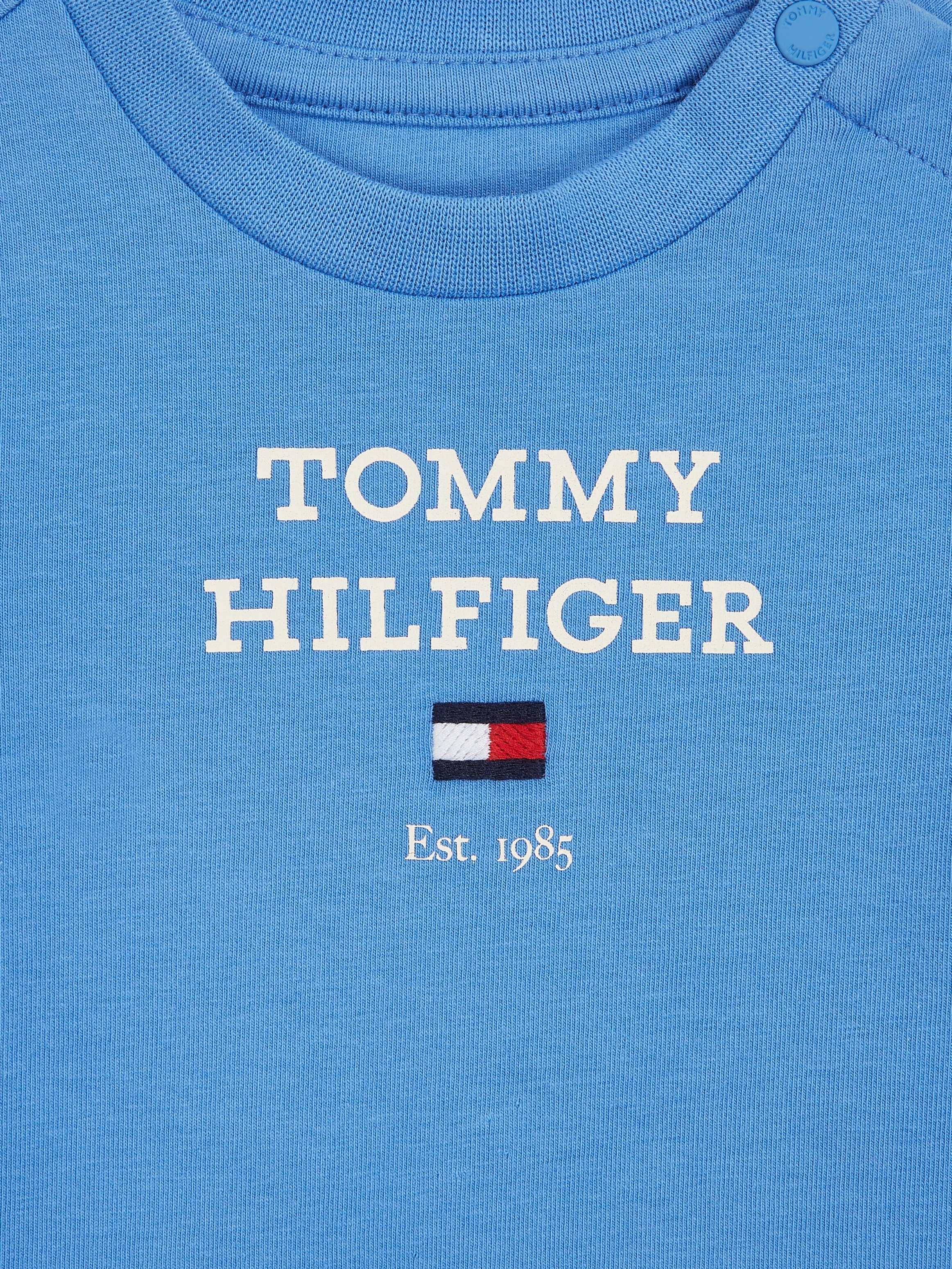 Tommy Hilfiger Shirt met lange mouwen BABY TH LOGO TEE L S met een logo-opschrift